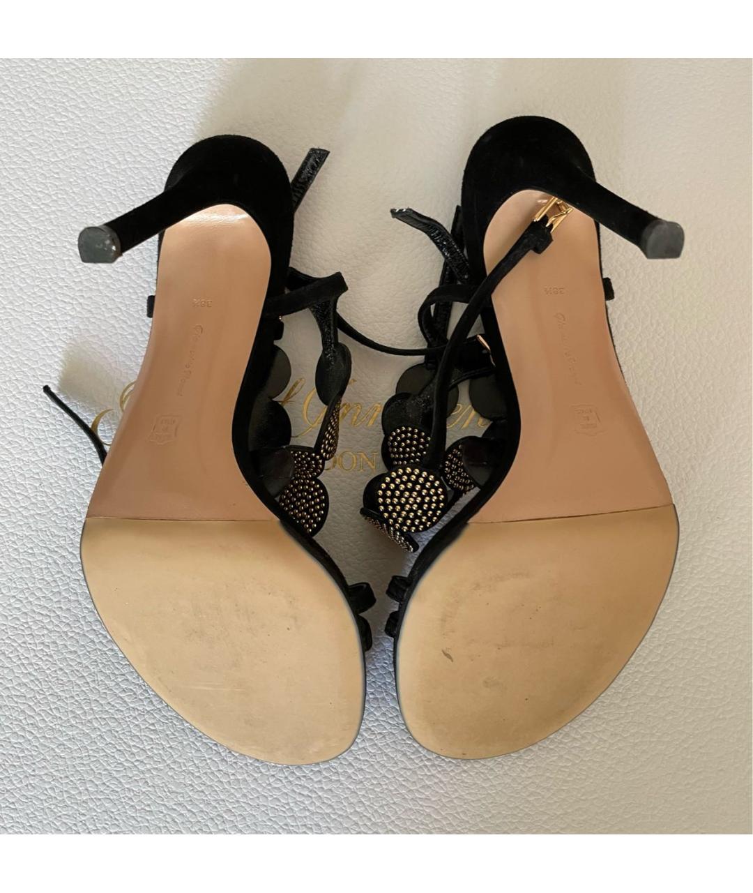 GIANVITO ROSSI Черные замшевые босоножки, фото 6