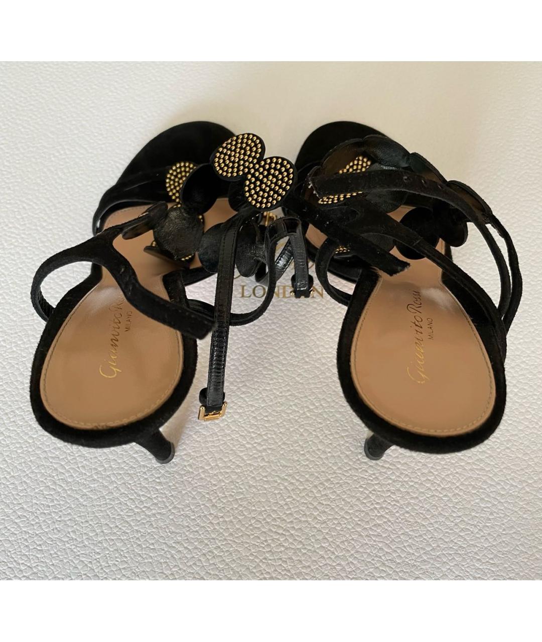 GIANVITO ROSSI Черные замшевые босоножки, фото 3