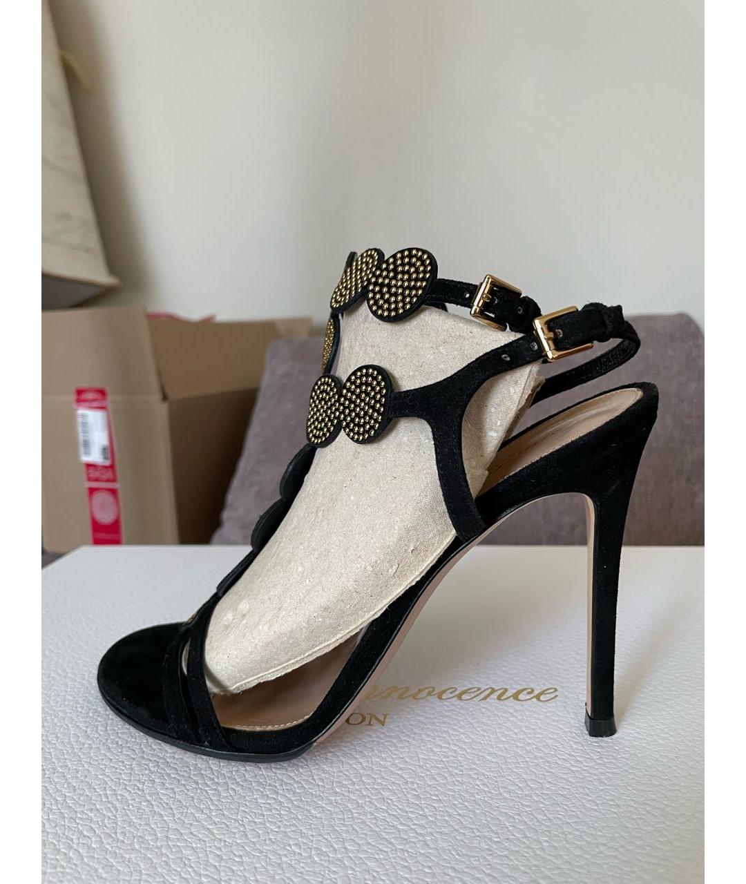 GIANVITO ROSSI Черные замшевые босоножки, фото 7