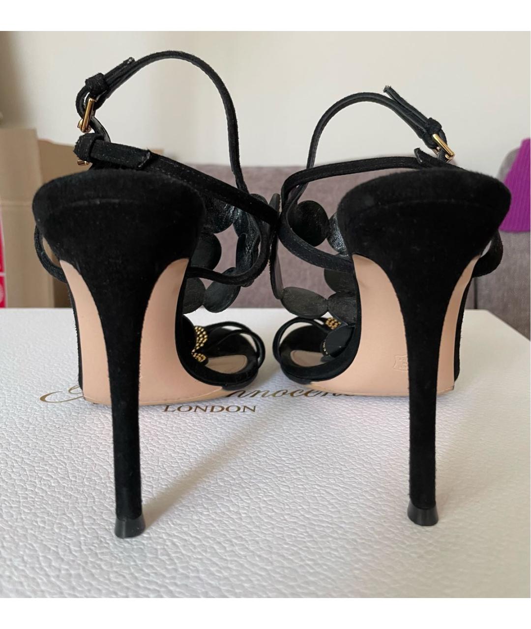 GIANVITO ROSSI Черные замшевые босоножки, фото 4