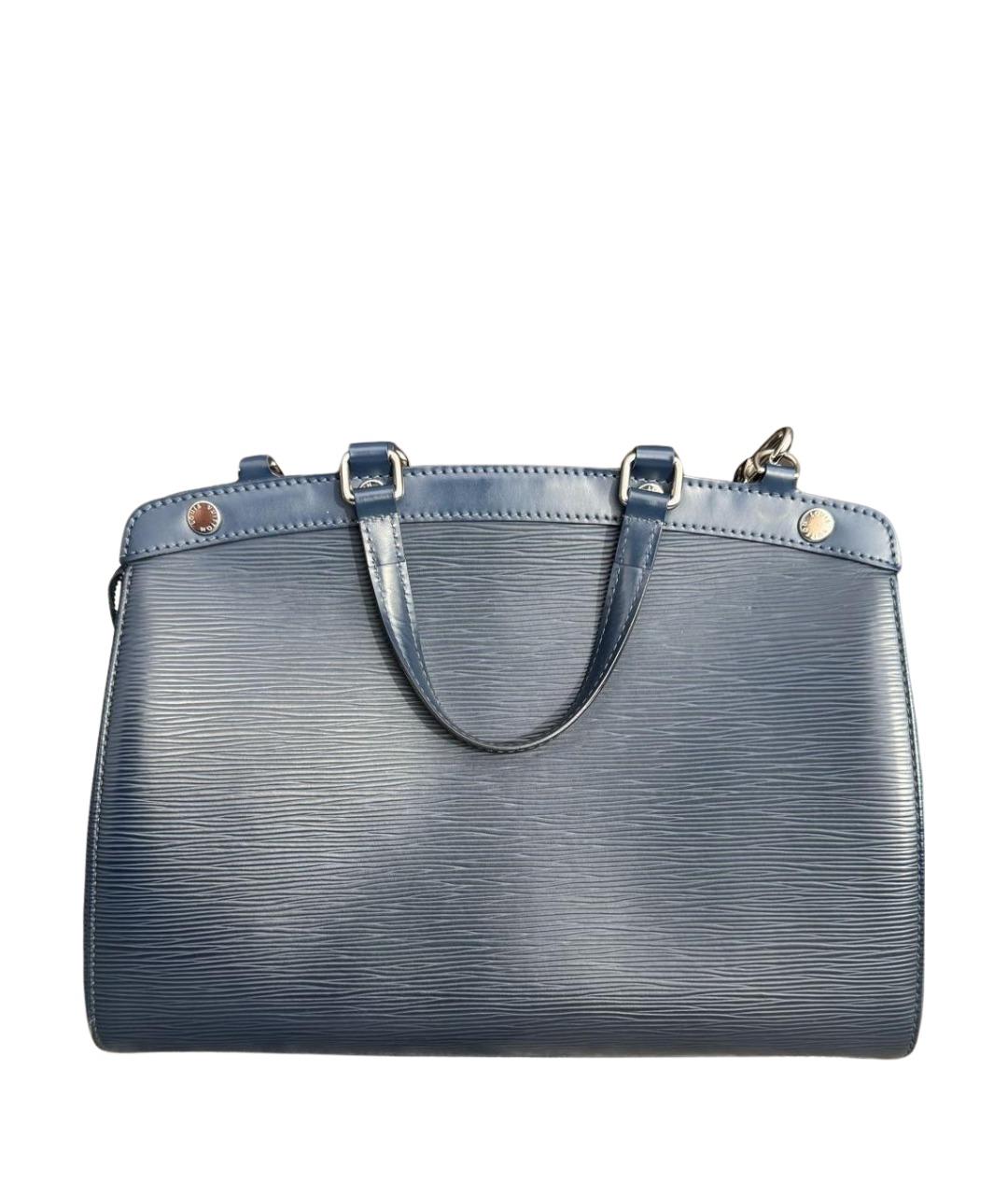 LOUIS VUITTON Темно-синяя кожаная сумка с короткими ручками, фото 1