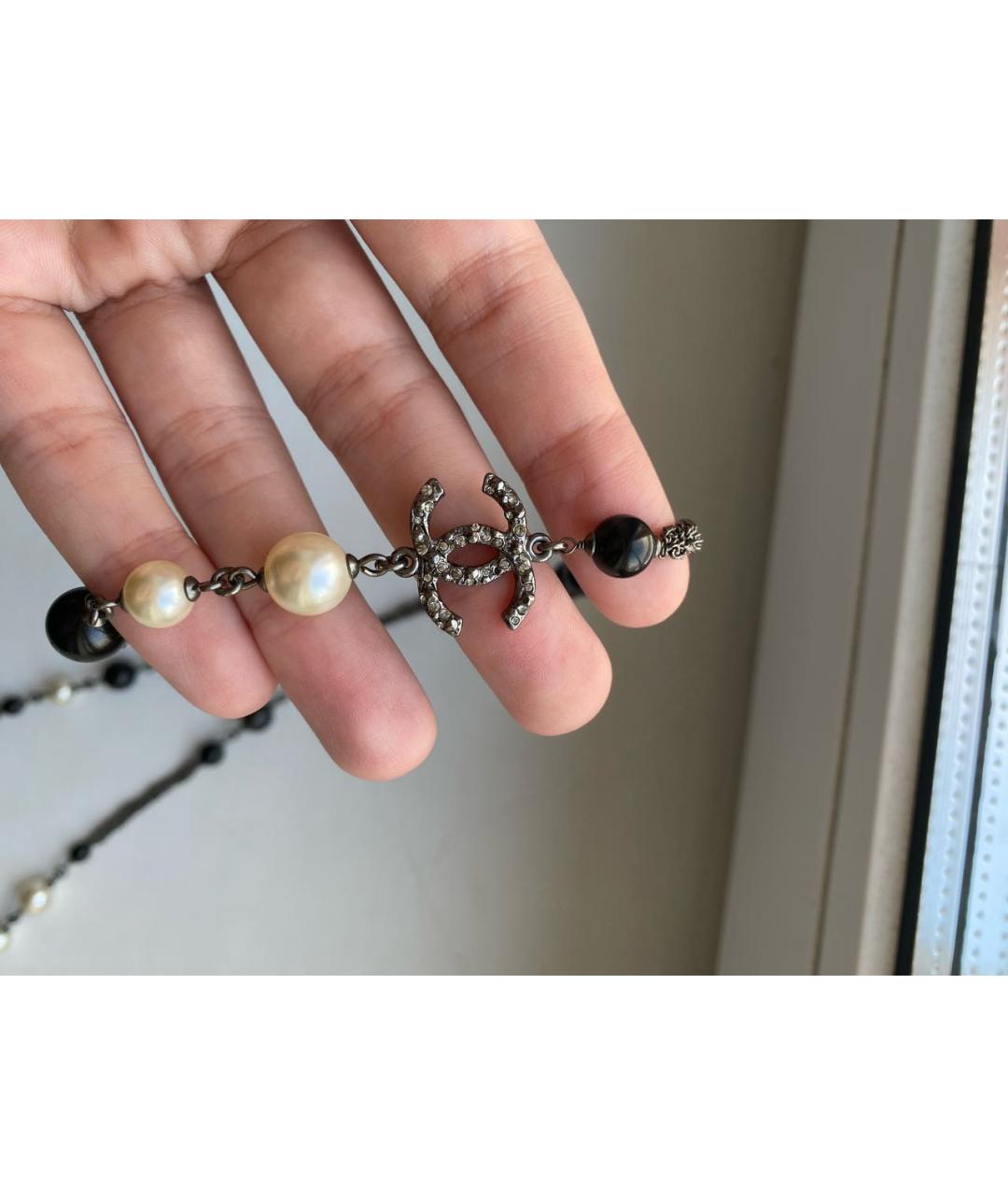 CHANEL Черное колье, фото 3