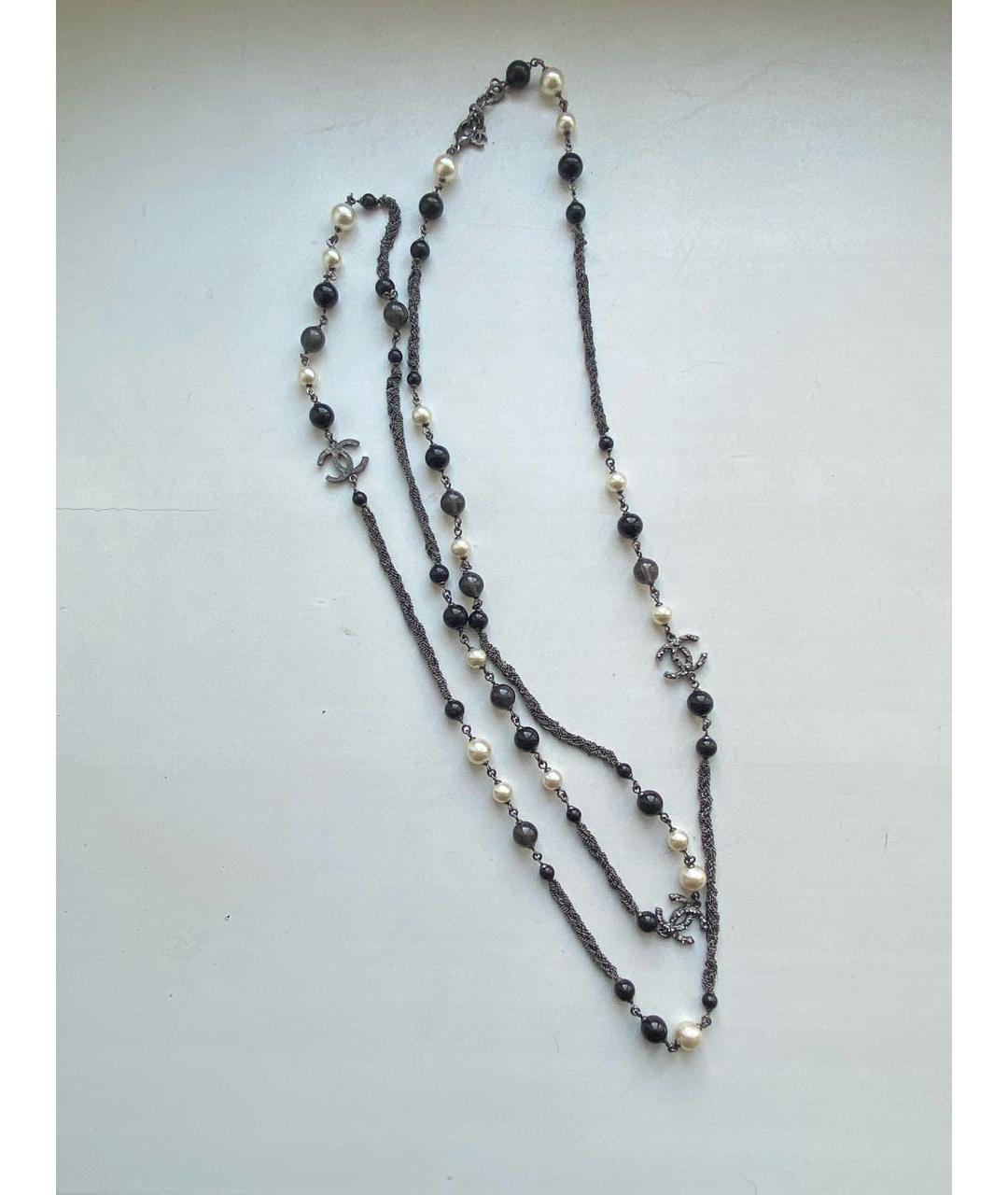 CHANEL Черное колье, фото 8