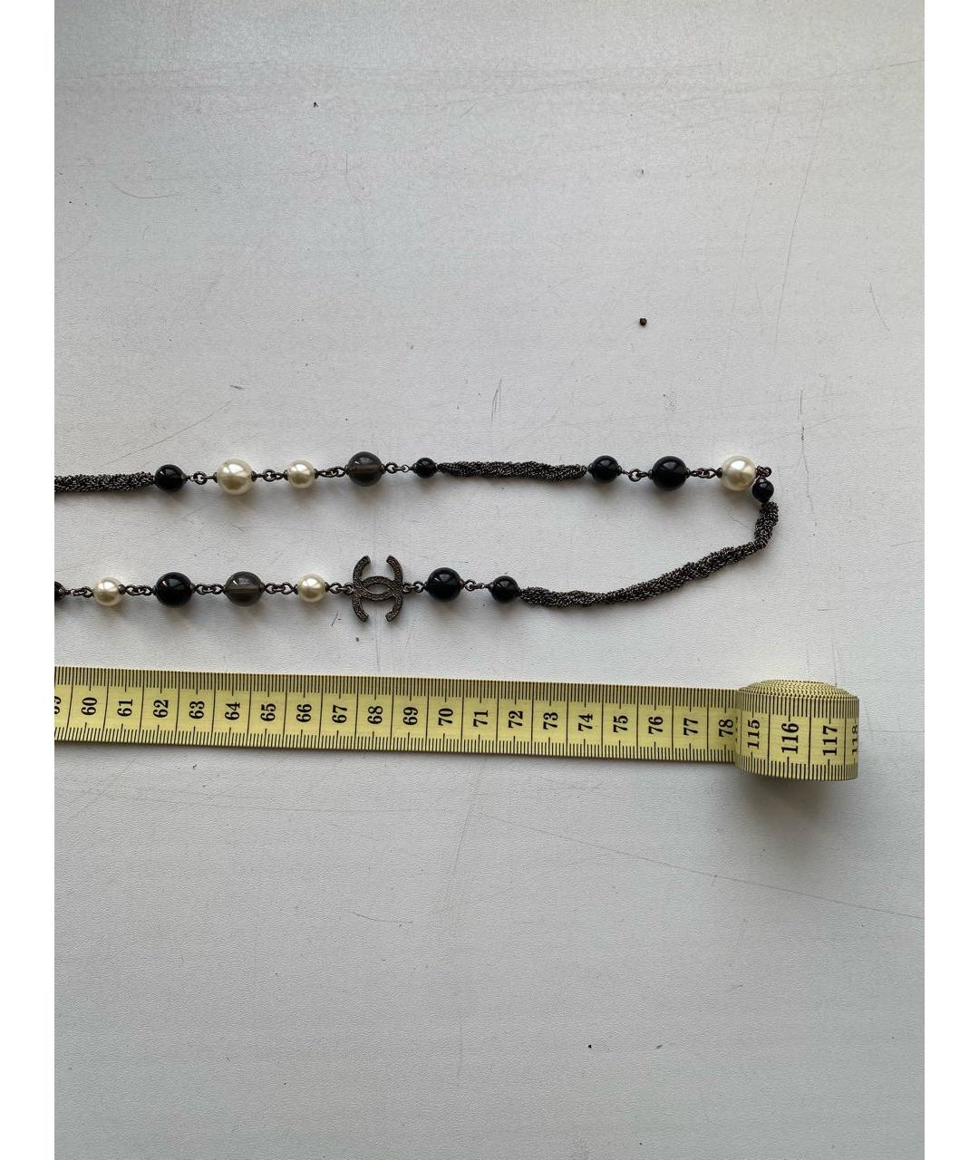 CHANEL Черное колье, фото 5