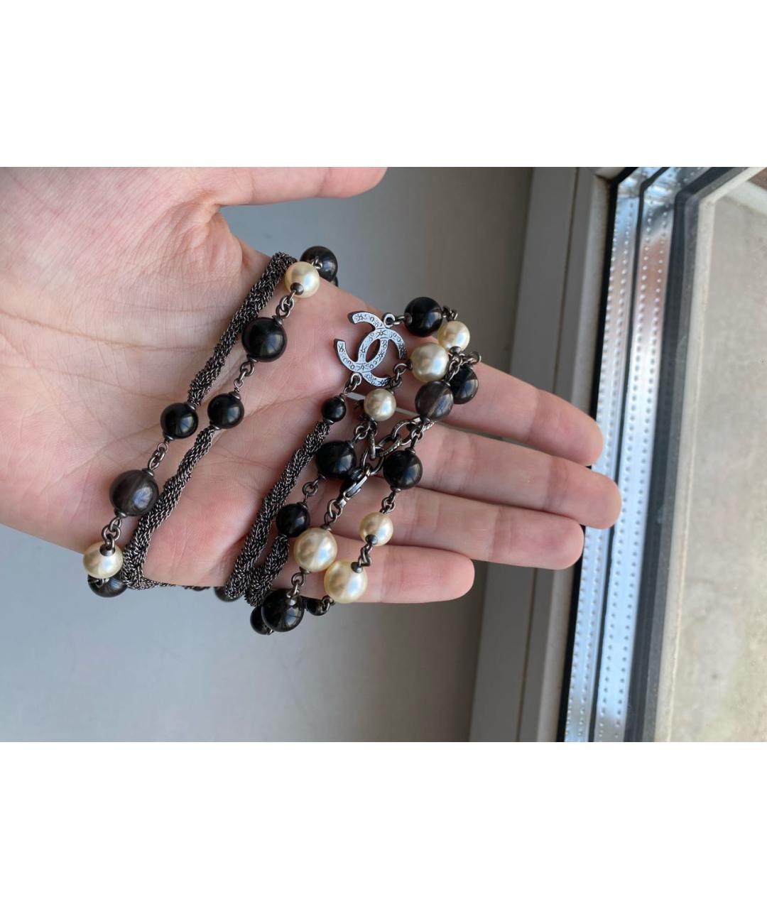 CHANEL Черное колье, фото 2