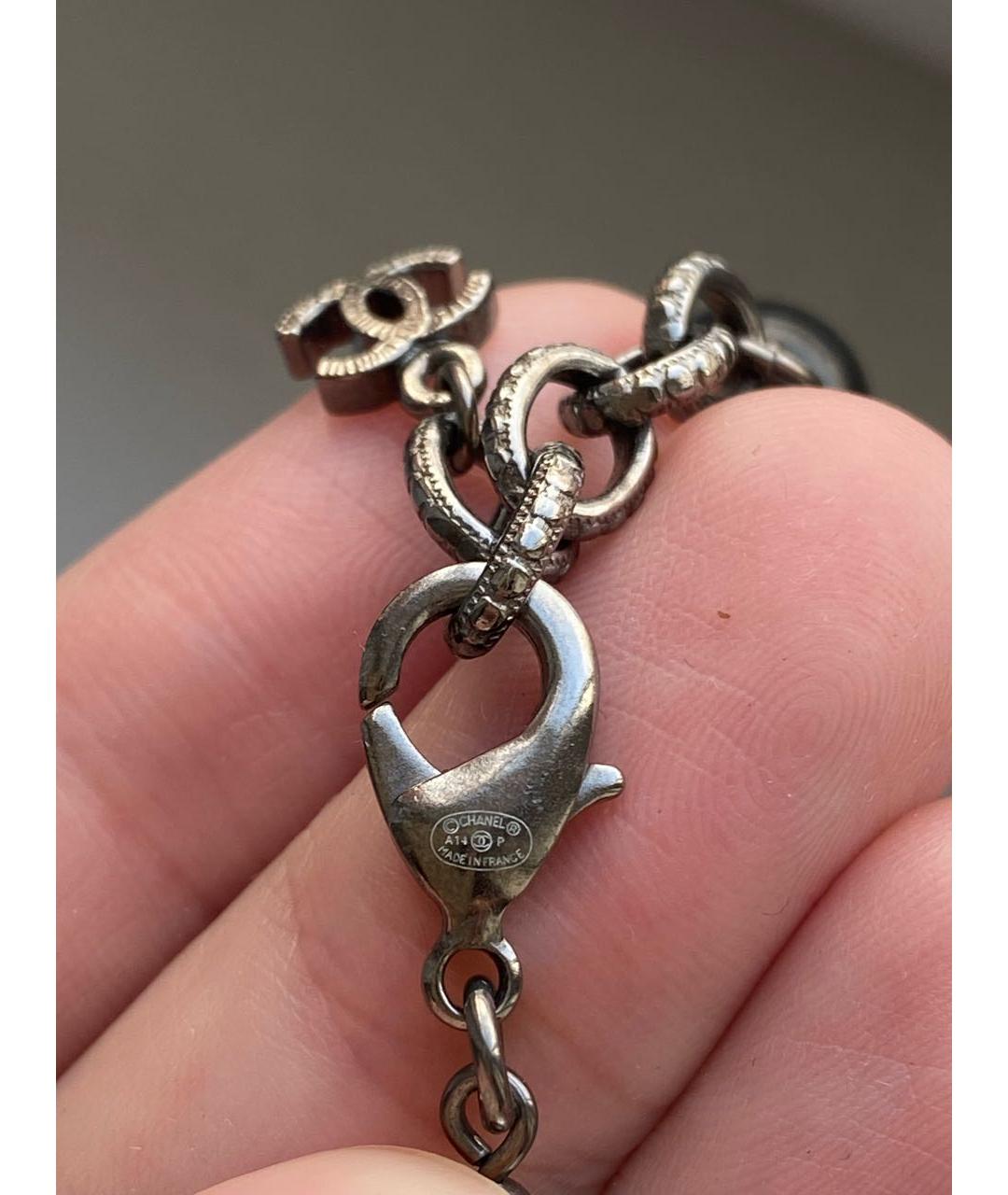 CHANEL Черное колье, фото 4