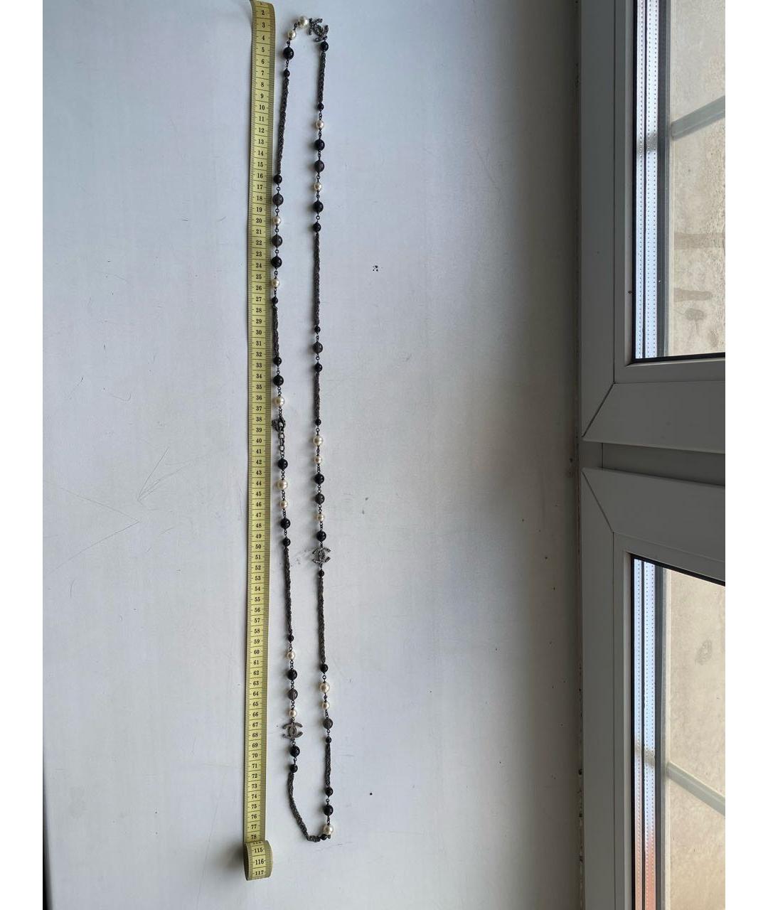 CHANEL Черное колье, фото 6