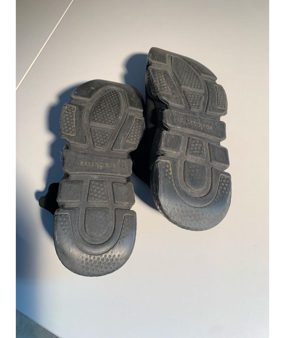 BALENCIAGA Черные текстильные высокие кроссовки / кеды, фото 6