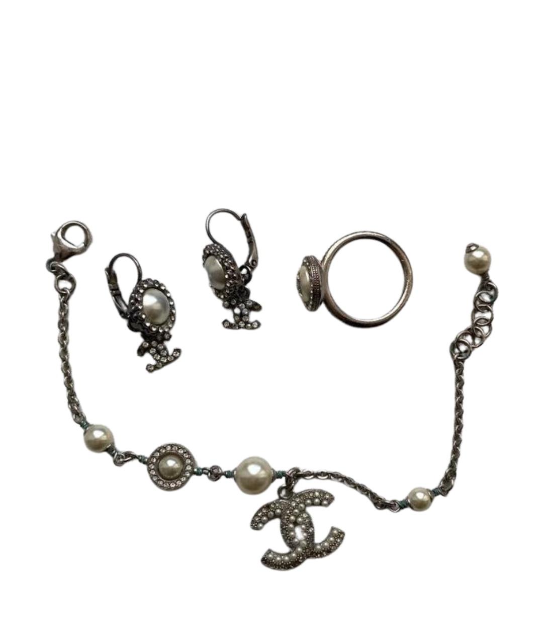 CHANEL Серебрянный комплект, фото 1