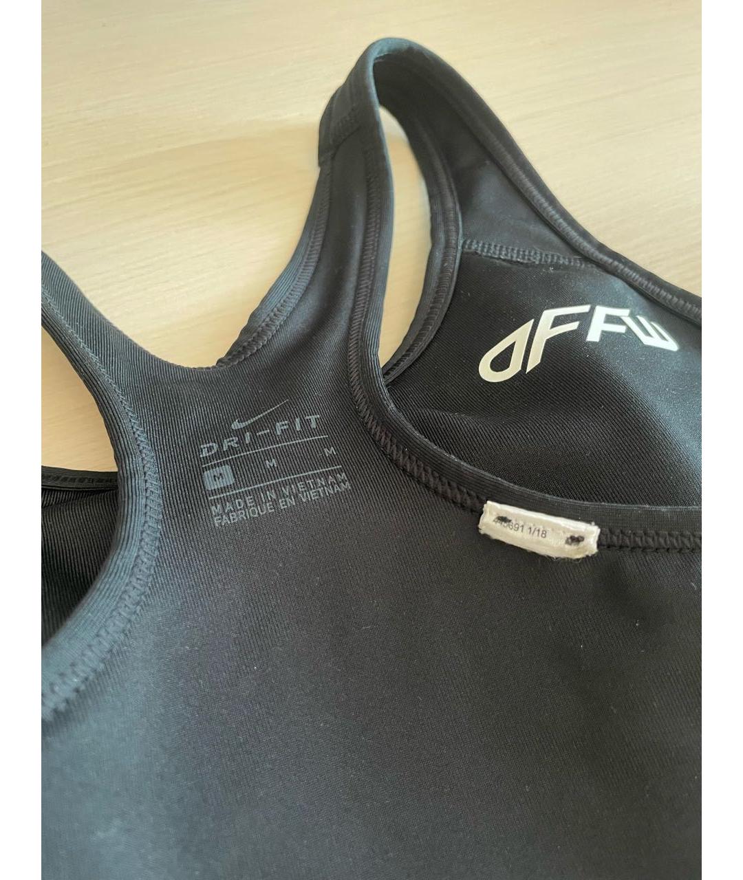 NIKE X OFF-WHITE Черная полиэстеровая майка, фото 4