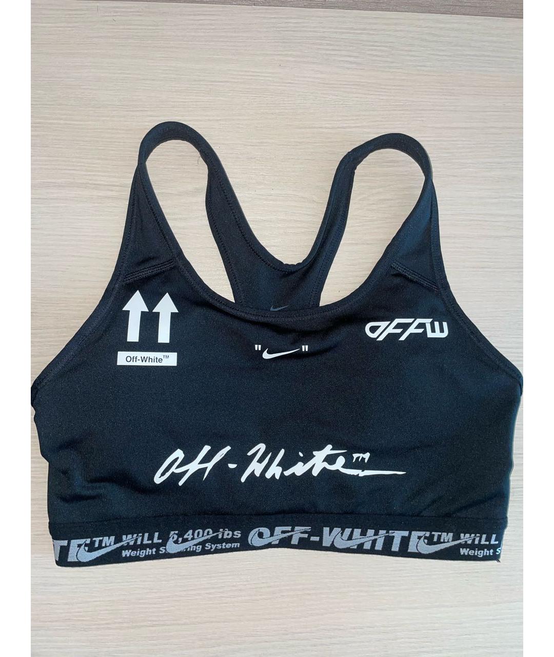 NIKE X OFF-WHITE Черная полиэстеровая майка, фото 5