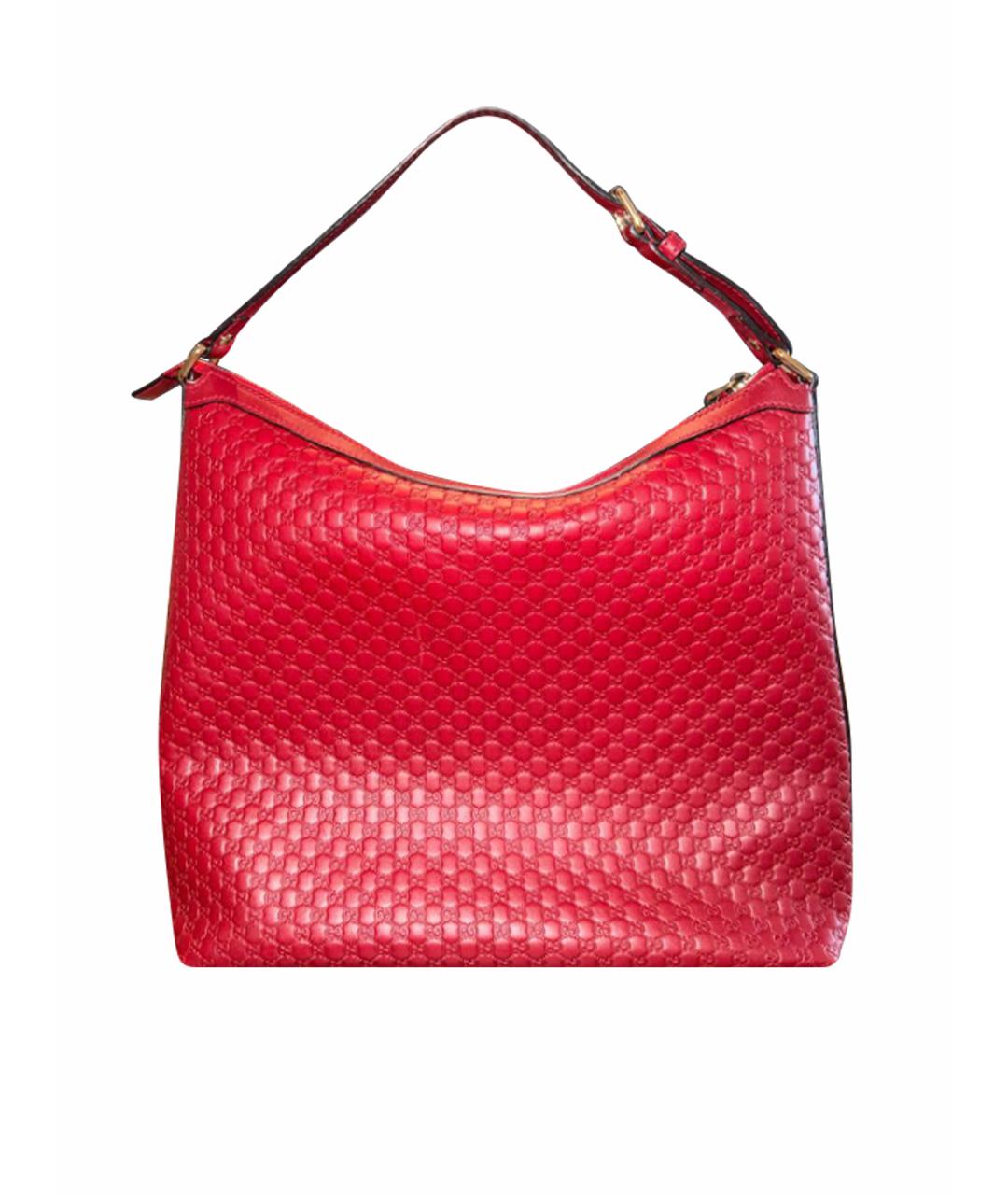 GUCCI Бордовая кожаная сумка с короткими ручками, фото 1