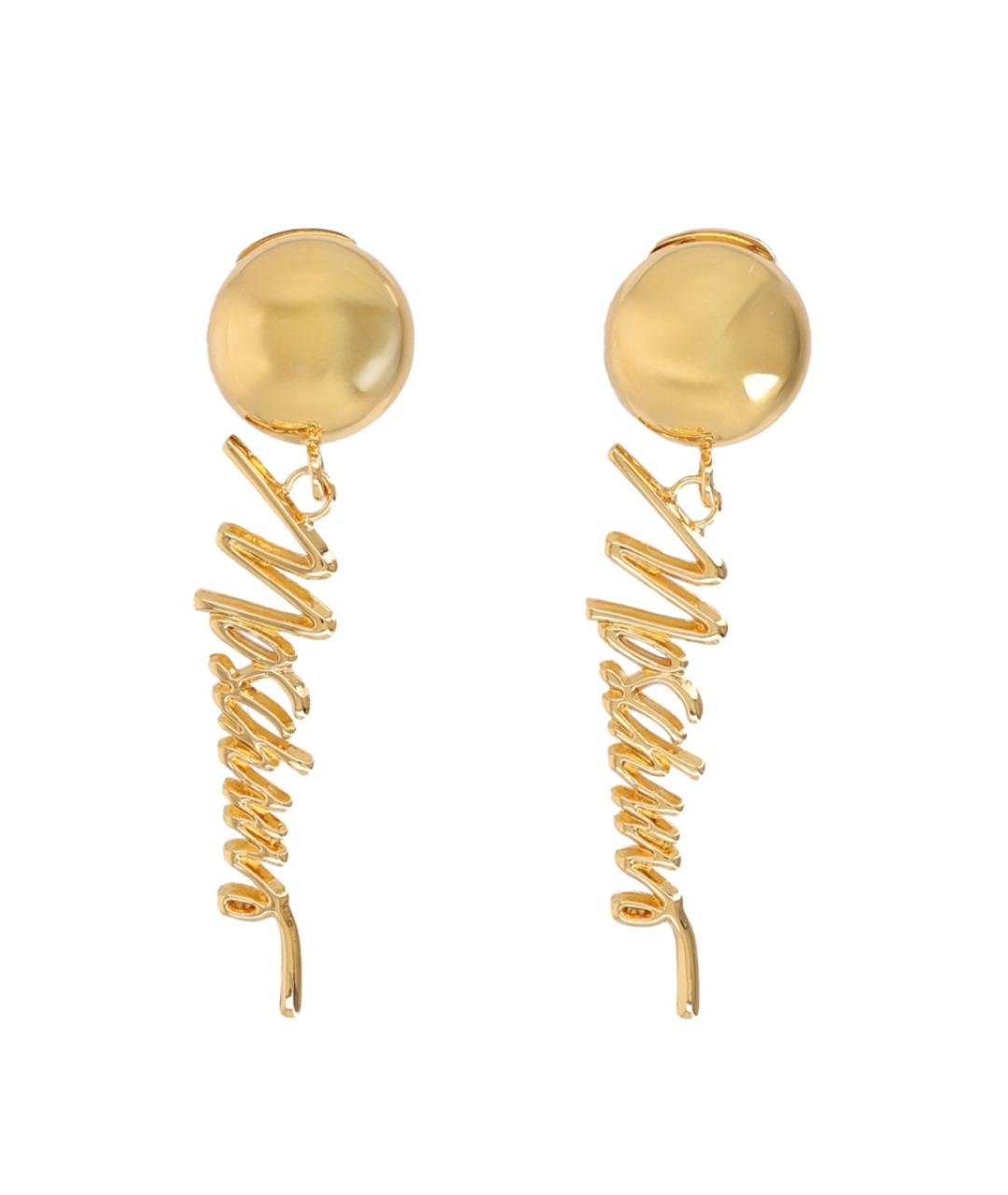 MOSCHINO Золотые металлические серьги, фото 1