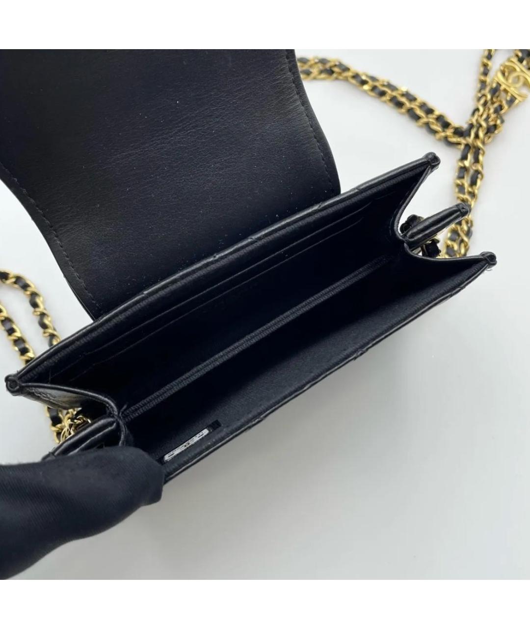 CHANEL Черная кожаная сумка через плечо, фото 5