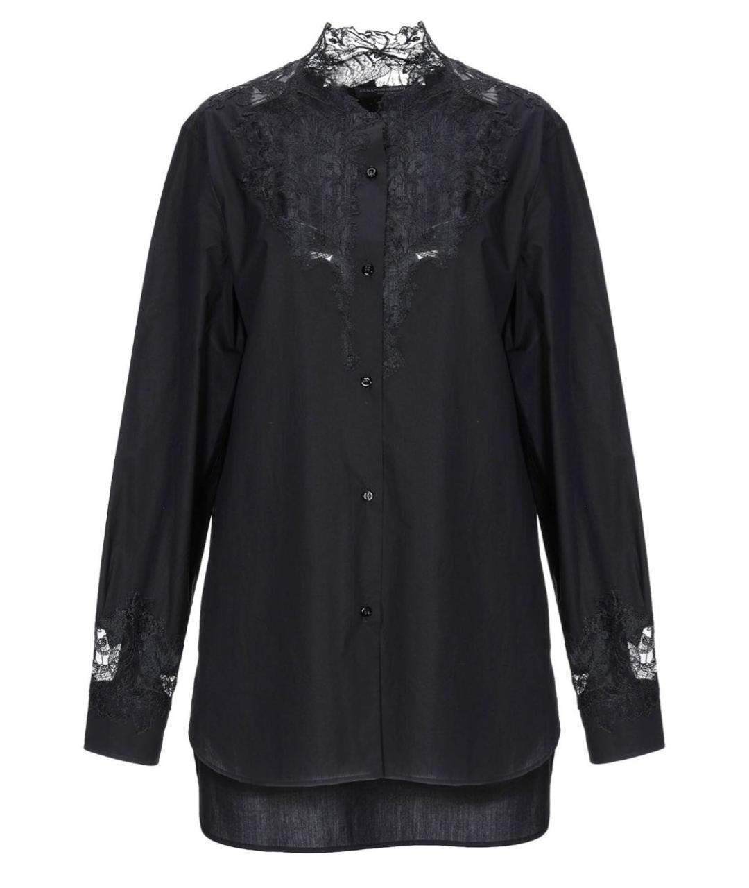 ERMANNO SCERVINO Черная хлопковая рубашка, фото 1