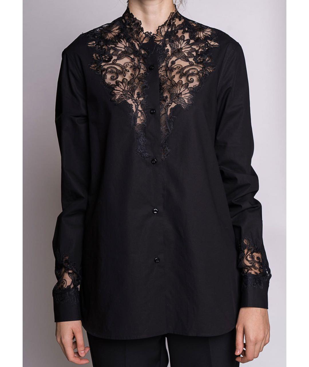 ERMANNO SCERVINO Черная хлопковая рубашка, фото 3