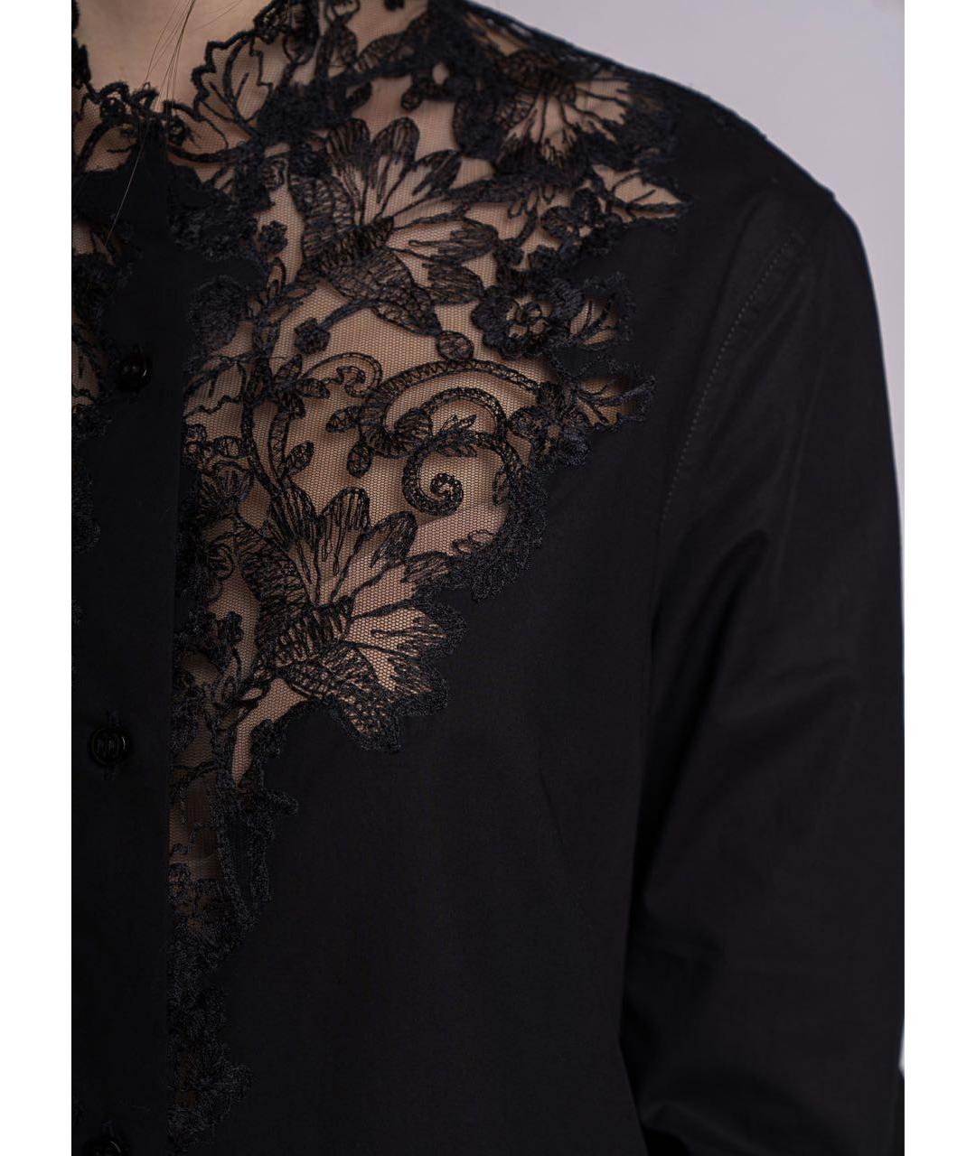 ERMANNO SCERVINO Черная хлопковая рубашка, фото 5