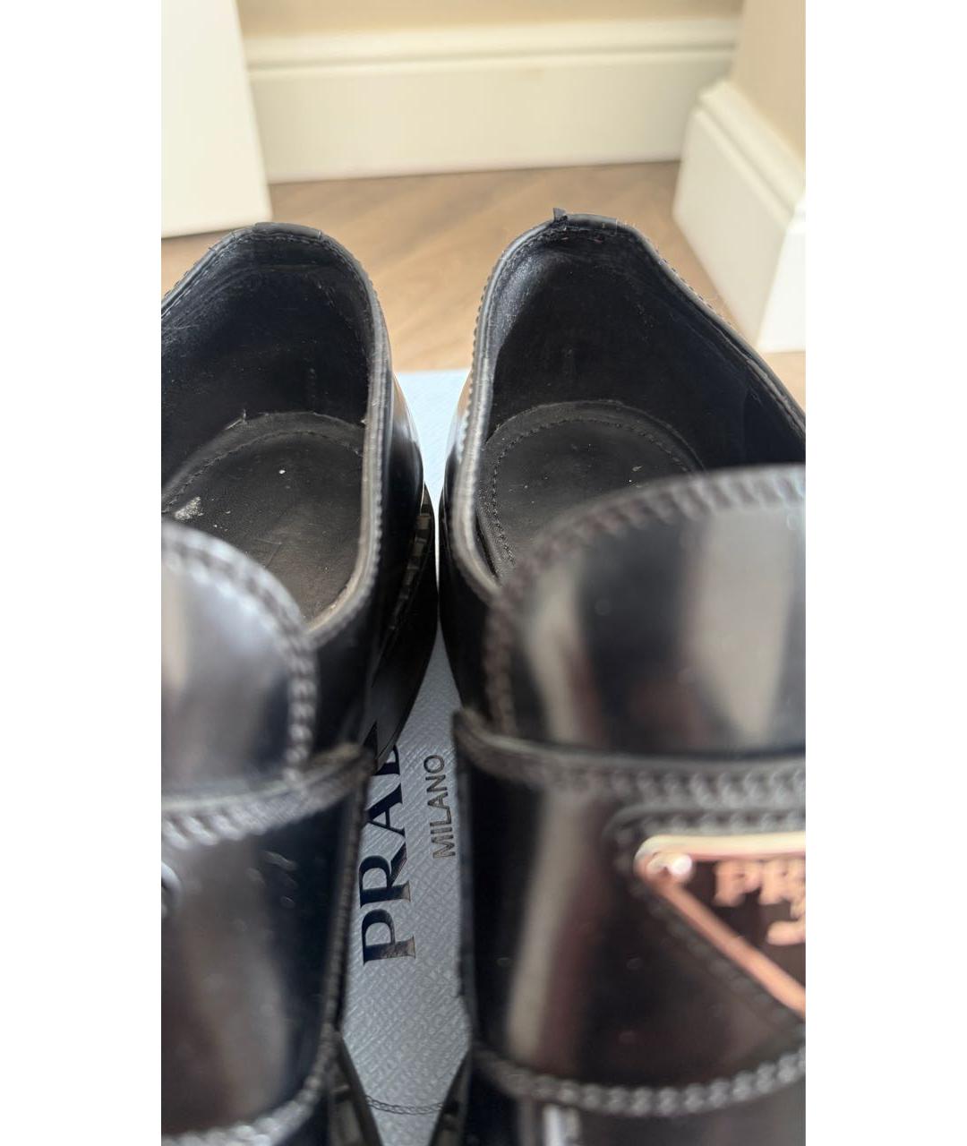 PRADA Черные кожаные лоферы, фото 7