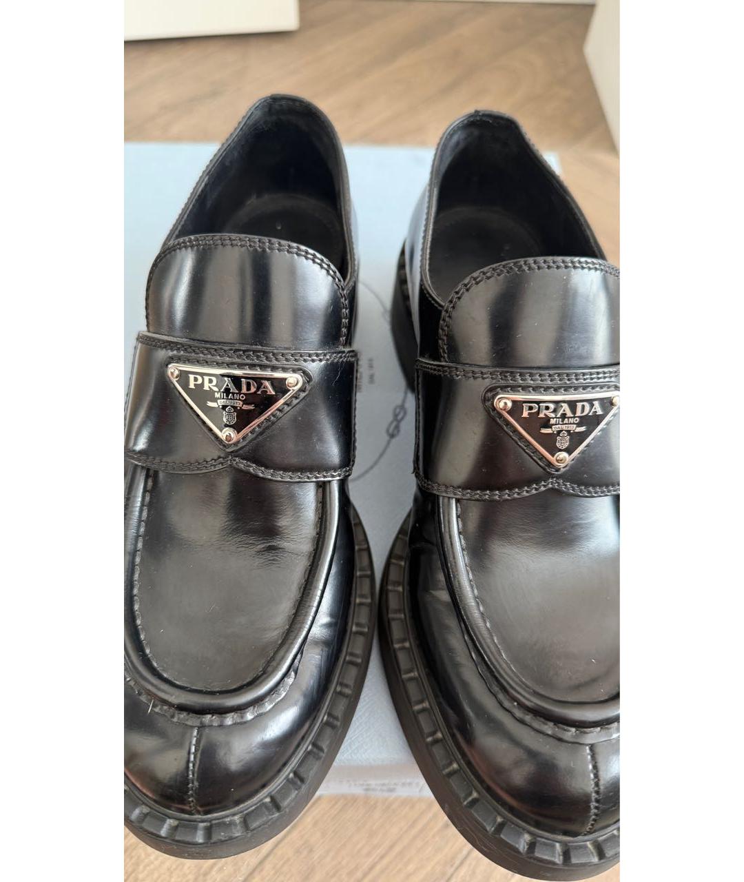 PRADA Черные кожаные лоферы, фото 6