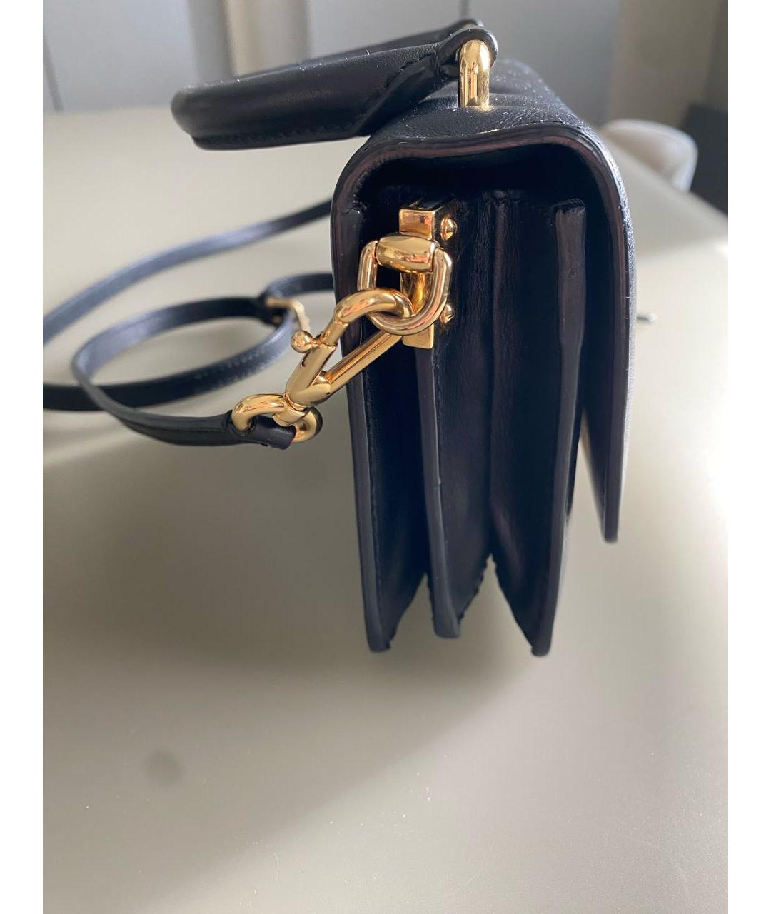 DOLCE&GABBANA Черная кожаная сумка с короткими ручками, фото 2