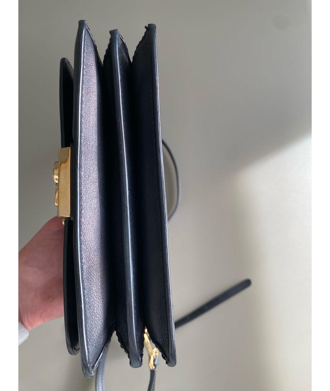 DOLCE&GABBANA Черная кожаная сумка с короткими ручками, фото 6
