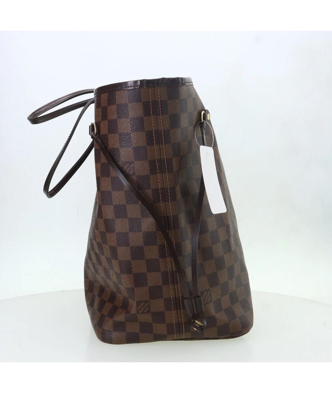 LOUIS VUITTON Коричневая кожаная сумка тоут, фото 2