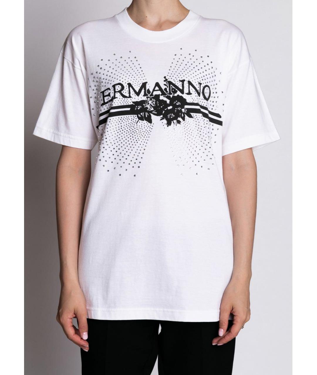 ERMANNO SCERVINO Белая хлопковая футболка, фото 2