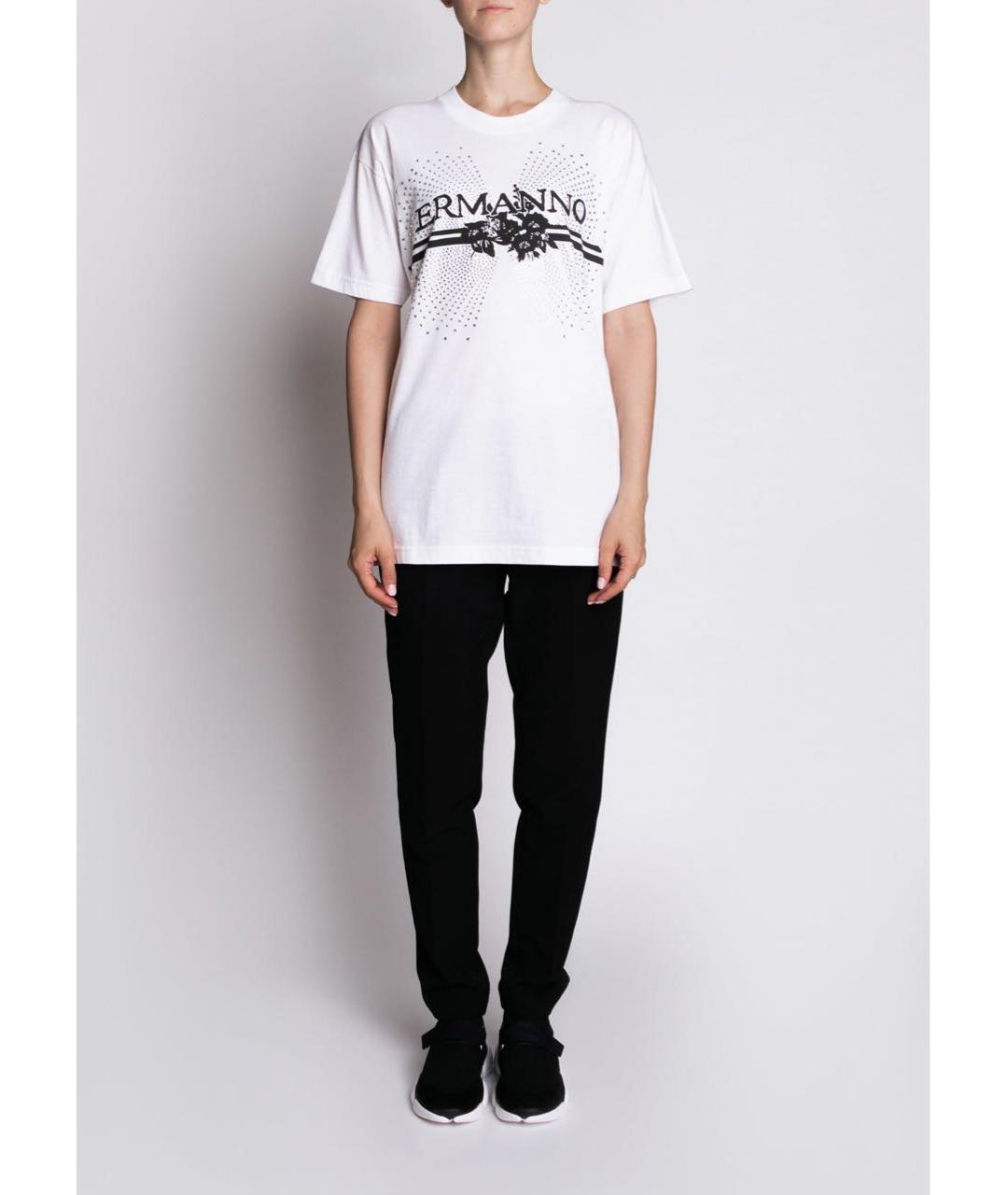 ERMANNO SCERVINO Белая хлопковая футболка, фото 3