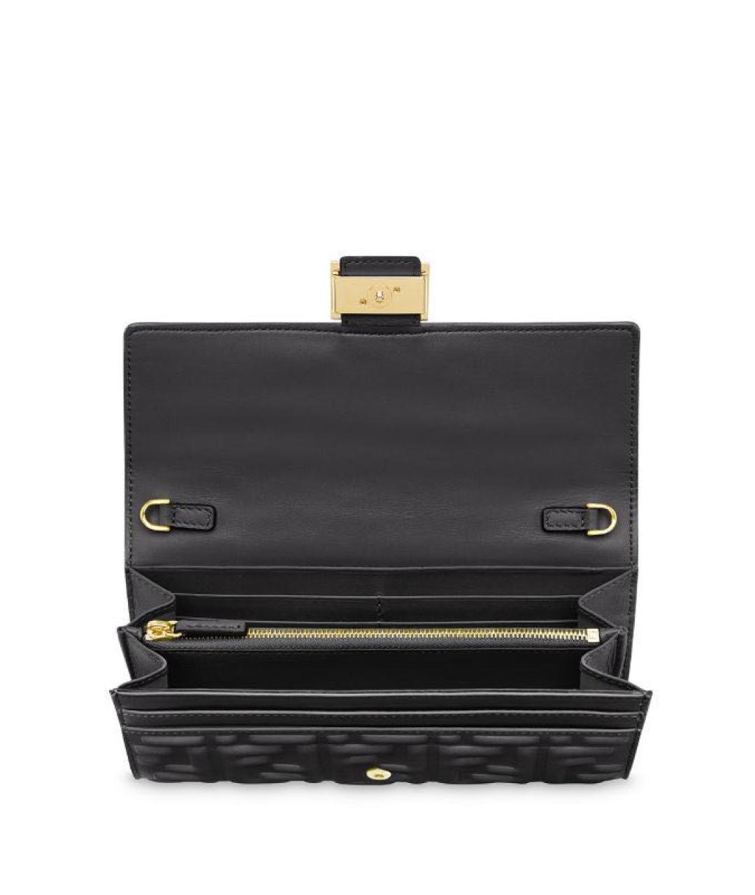 FENDI Черная кожаная сумка через плечо, фото 2