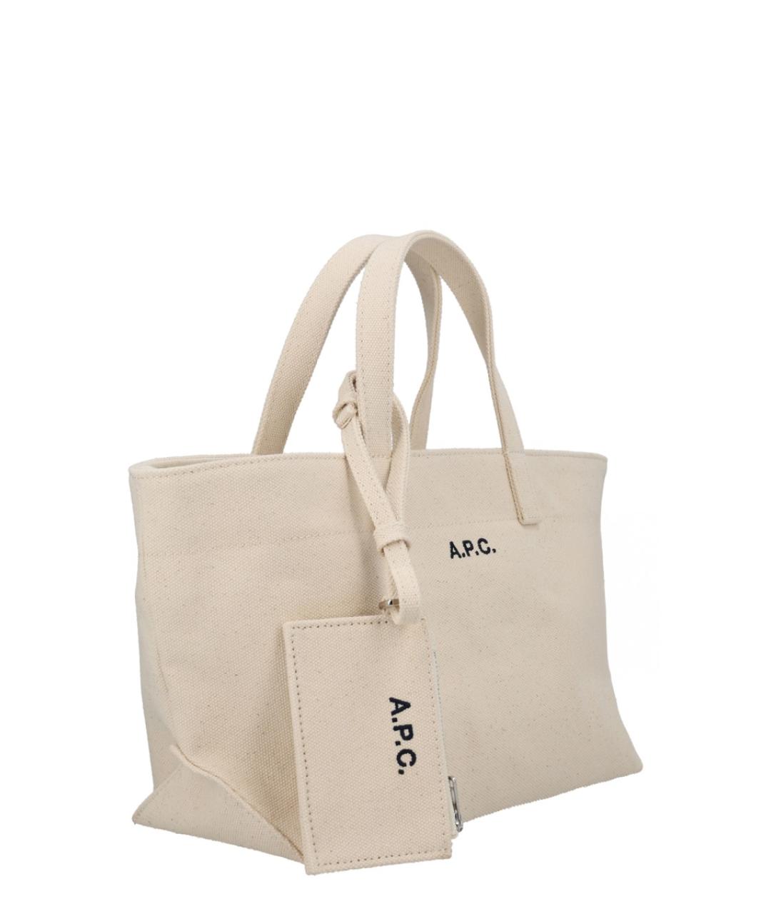 A.P.C. Розовая хлопковая сумка тоут, фото 2
