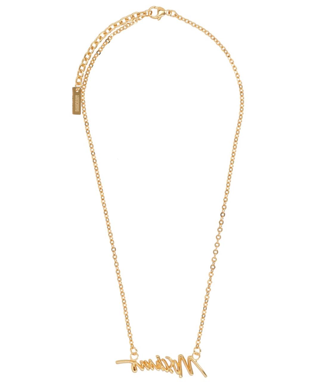 MOSCHINO Золотая металлическая подвеска, фото 2