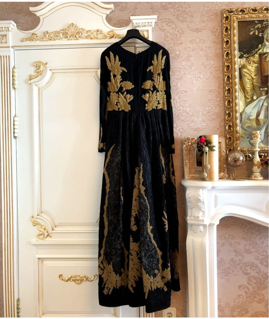 ESCADA Черное шелковое вечернее платье, фото 9