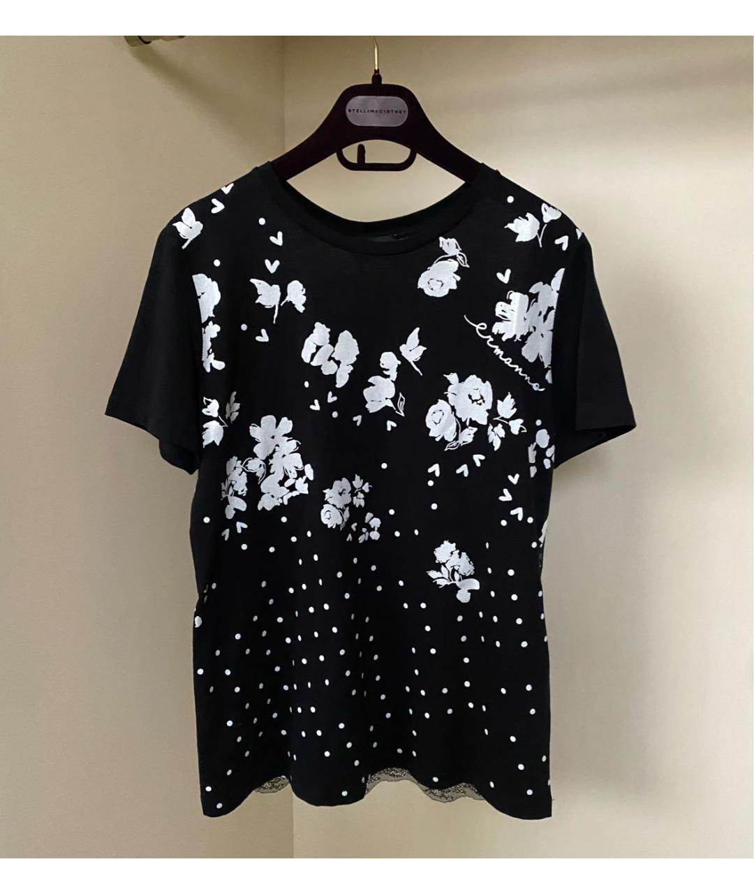 ERMANNO FIRENZE Черная хлопковая футболка, фото 6