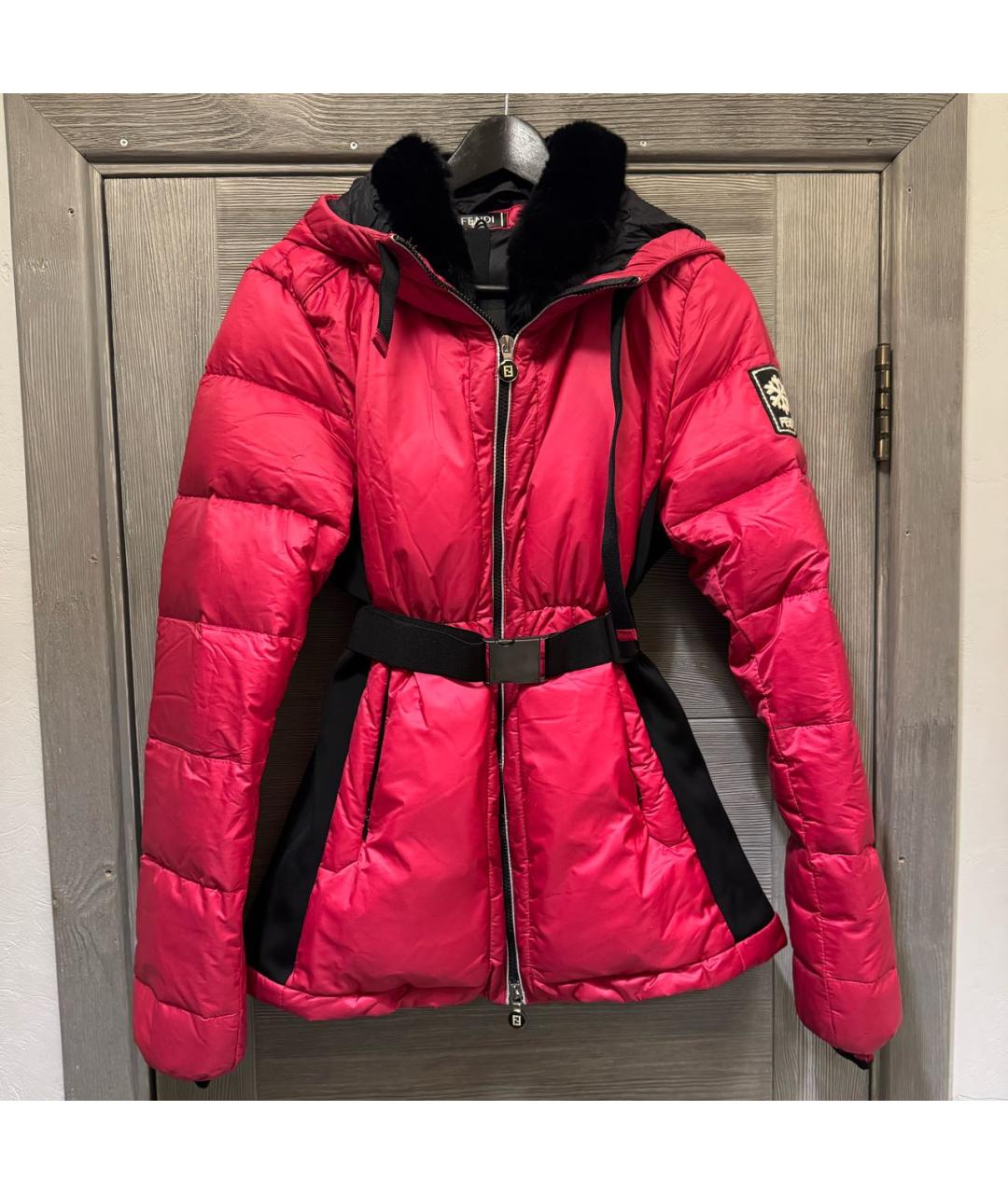 FENDI Розовая полиэстеровая спортивная куртка, фото 9