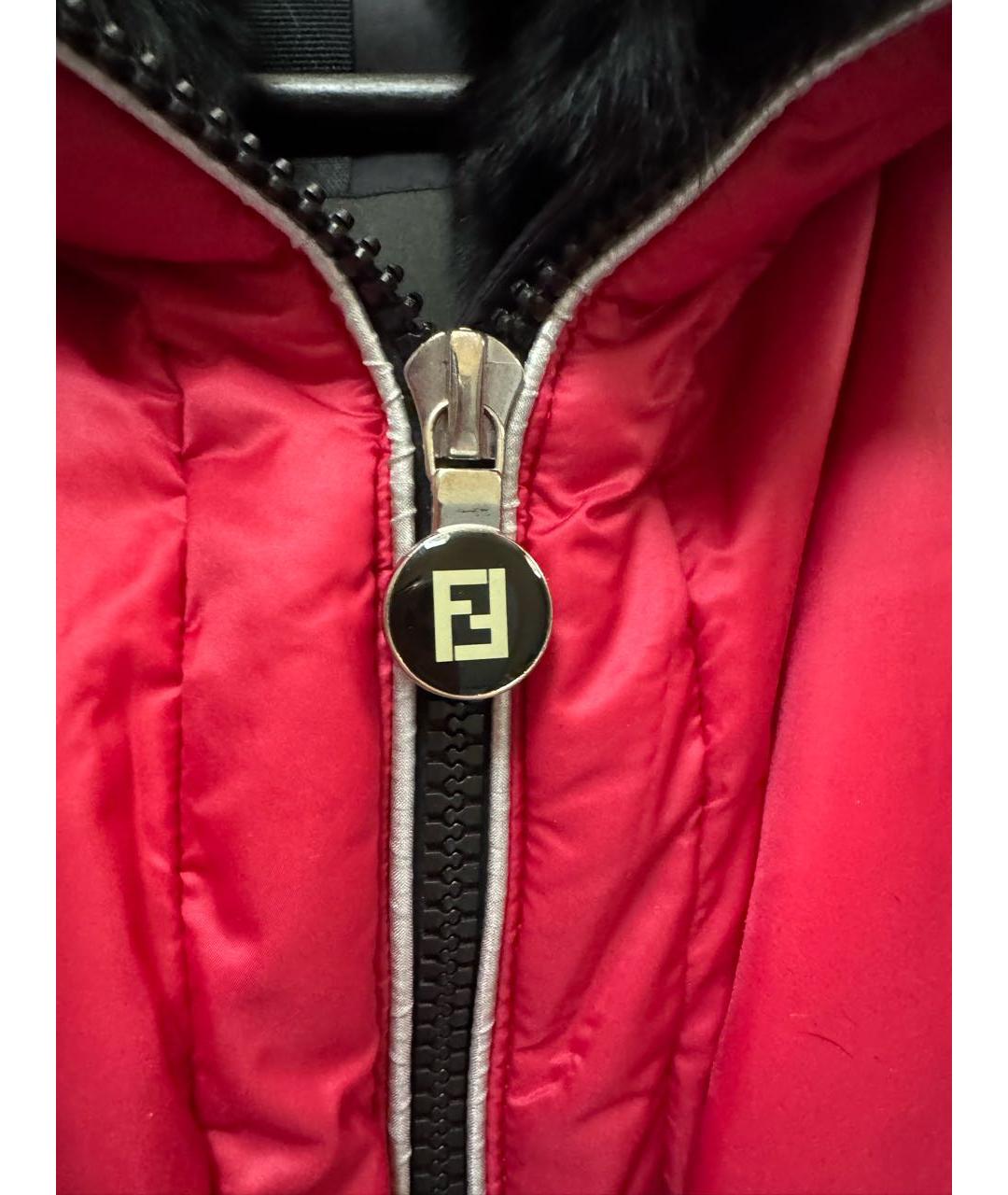 FENDI Розовая полиэстеровая спортивная куртка, фото 5