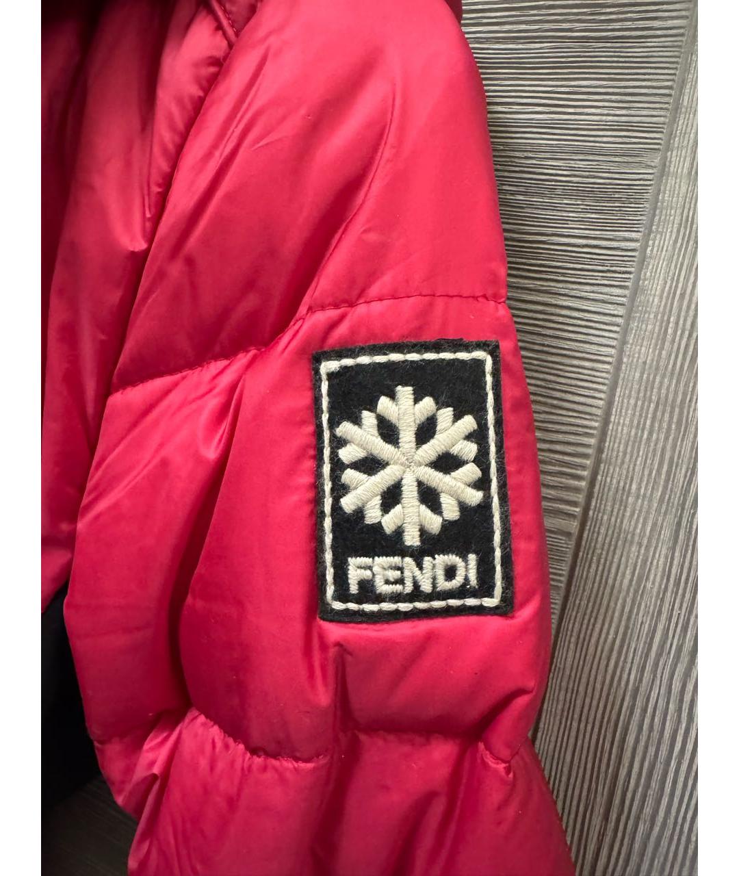 FENDI Розовая полиэстеровая спортивная куртка, фото 3