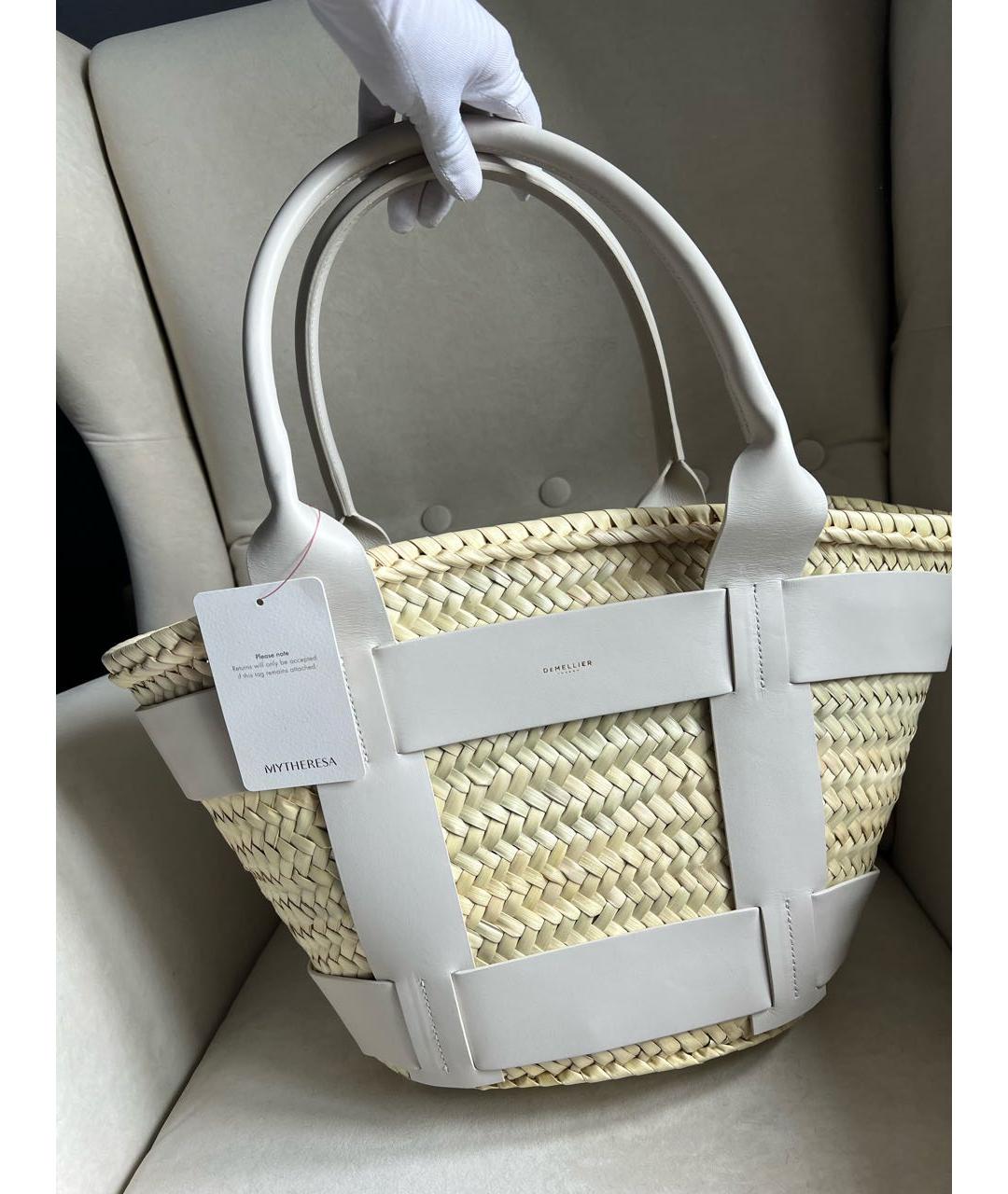 DEMELLIER Белая кожаная пляжная сумка, фото 5