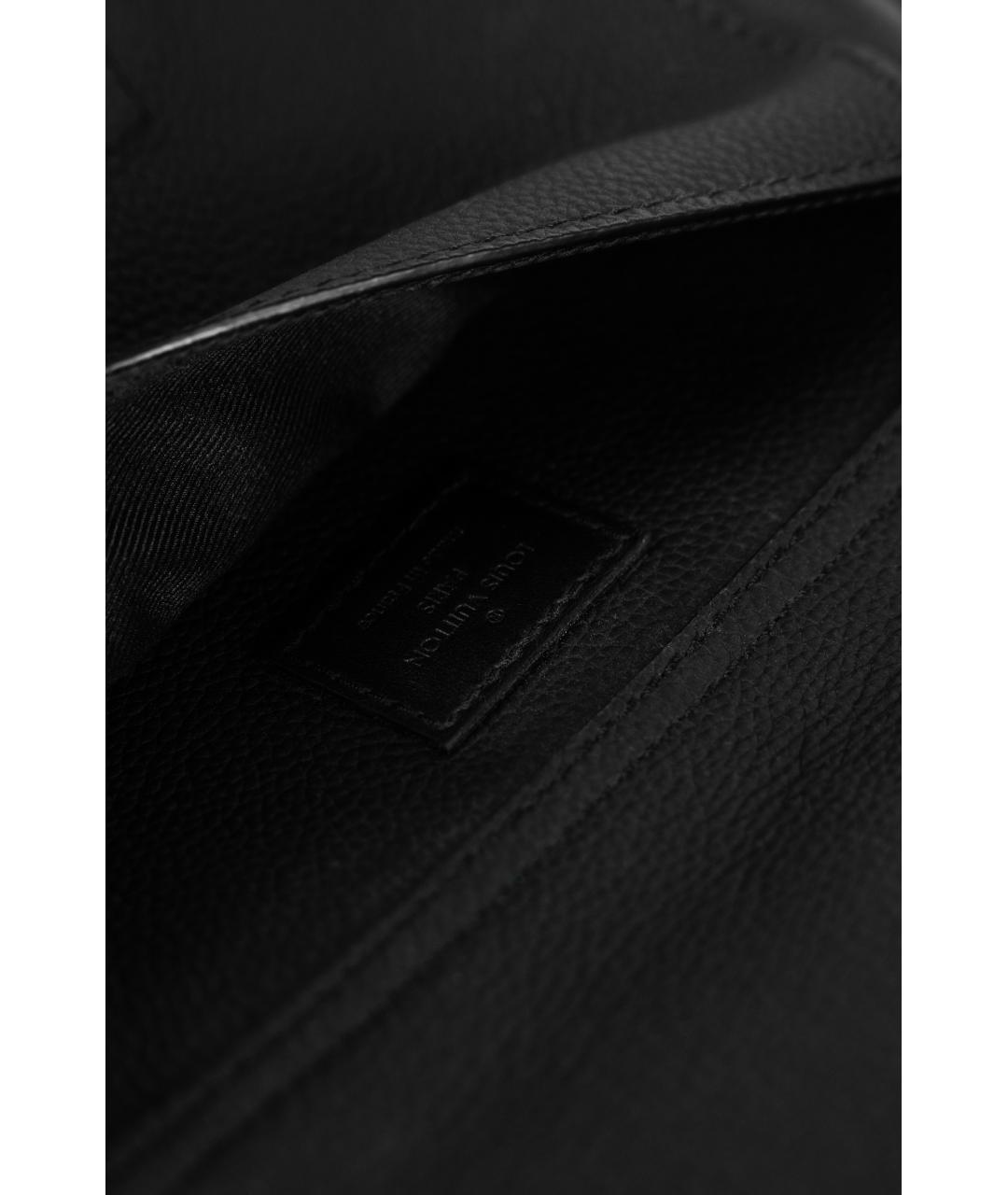 LOUIS VUITTON Черная кожаная поясная сумка, фото 4