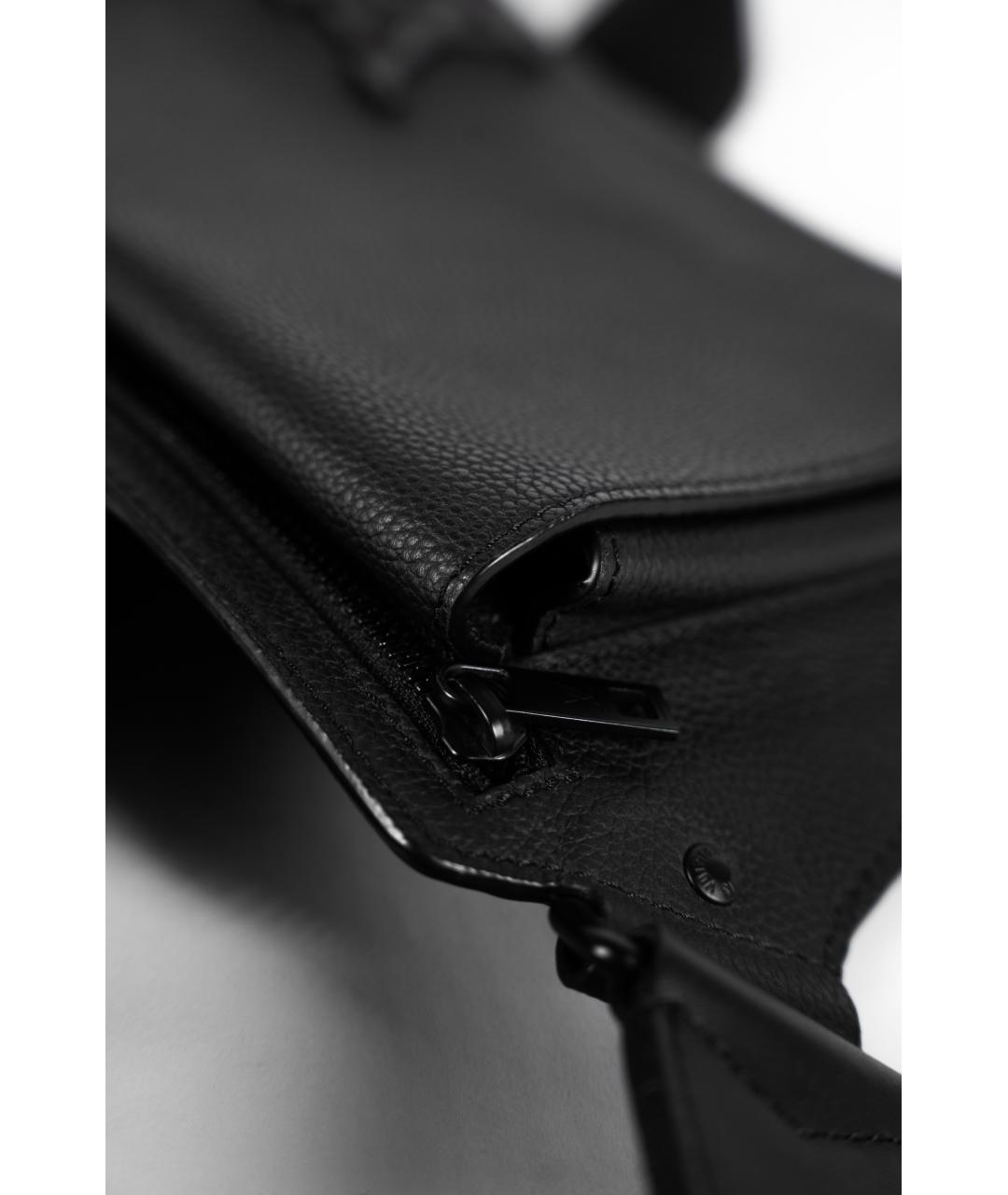 LOUIS VUITTON Черная кожаная поясная сумка, фото 7