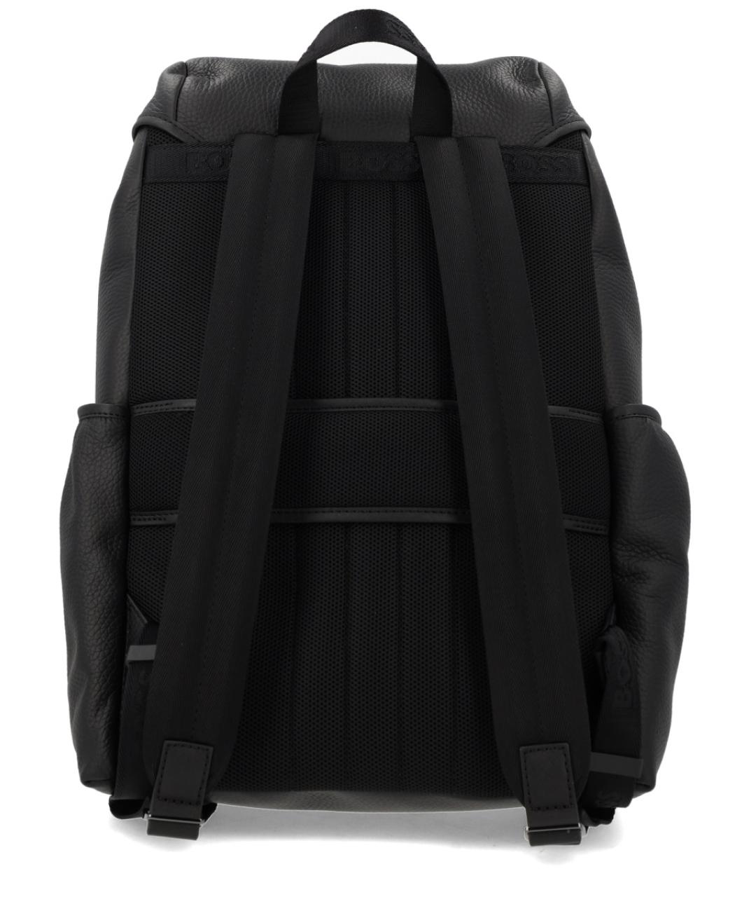 HUGO BOSS Черный кожаный рюкзак, фото 3