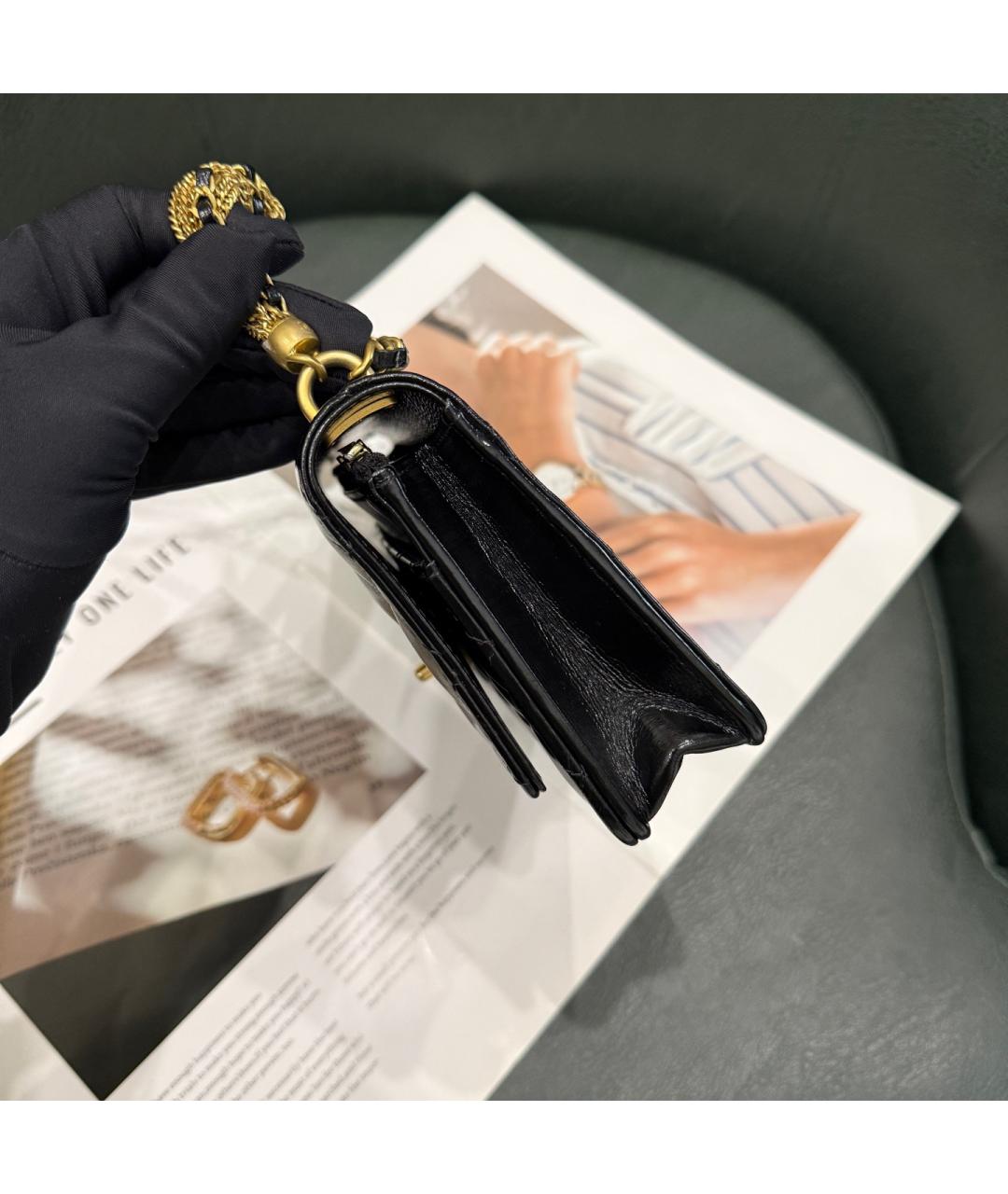 CHANEL Черная кожаная сумка через плечо, фото 5