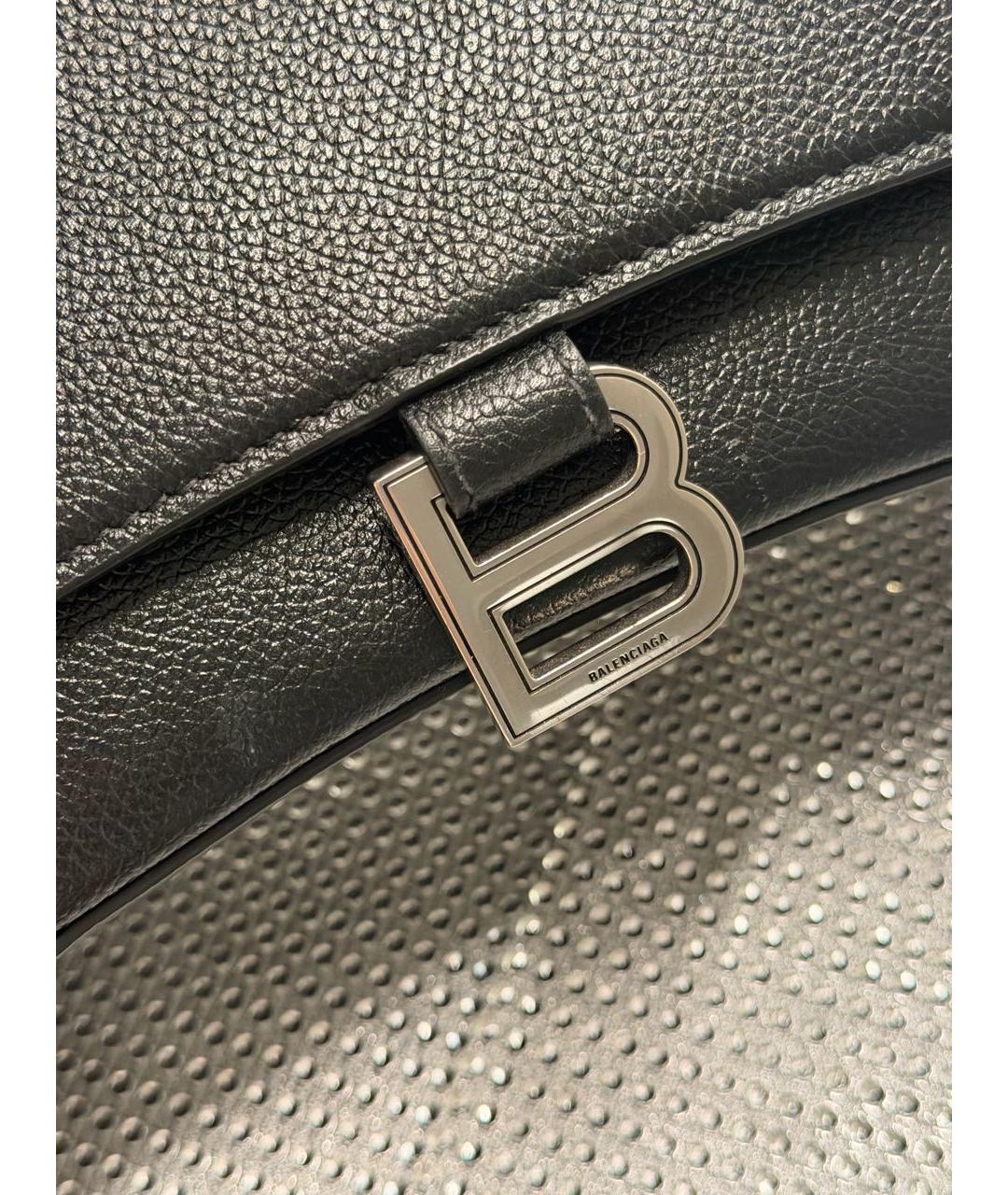 BALENCIAGA Черная кожаная сумка с короткими ручками, фото 5