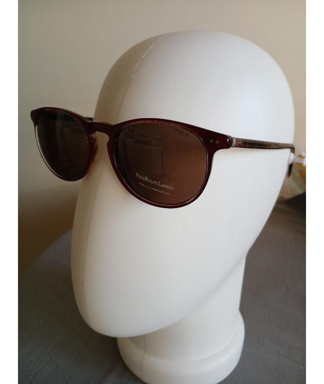 POLO RALPH LAUREN Бордовые пластиковые солнцезащитные очки, фото 5