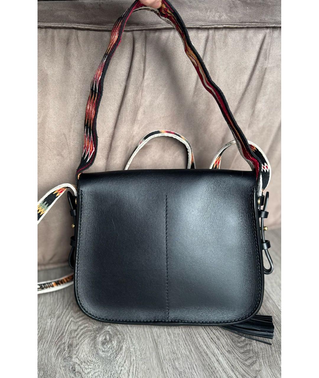 CHRISTIAN DIOR Черная кожаная сумка с короткими ручками, фото 4