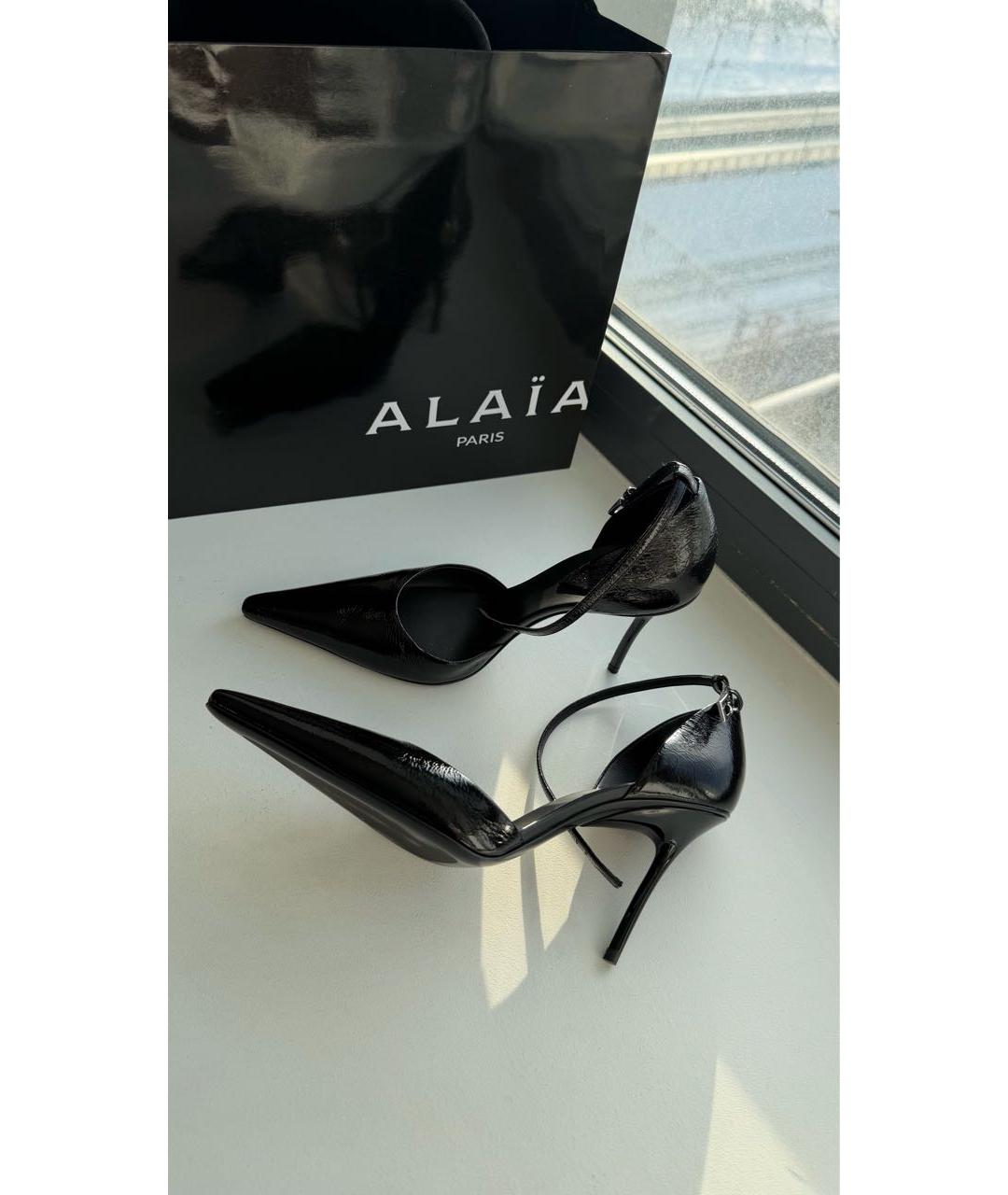 ALAIA Черные туфли из лакированной кожи, фото 6