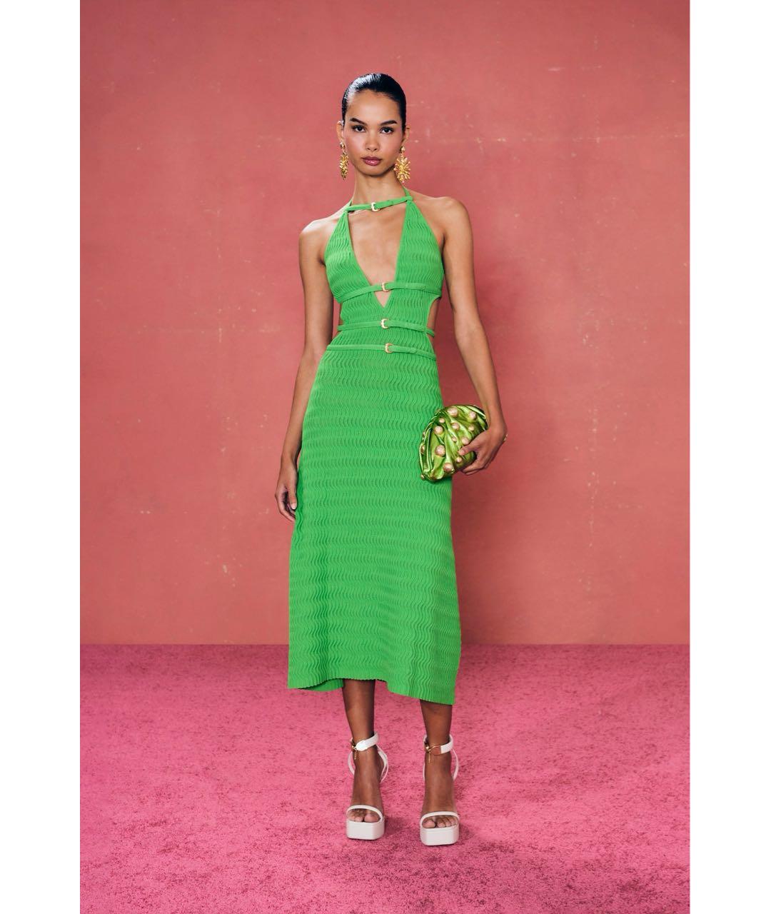 CULT GAIA Зеленые коктейльное платье, фото 2