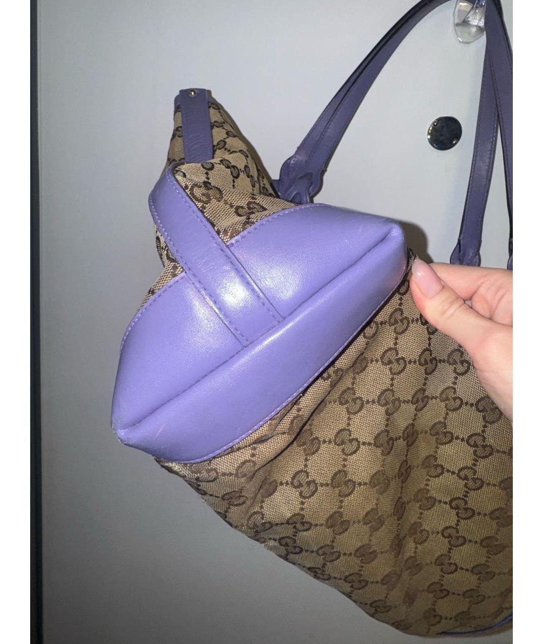 GUCCI Бежевая кожаная сумка тоут, фото 3