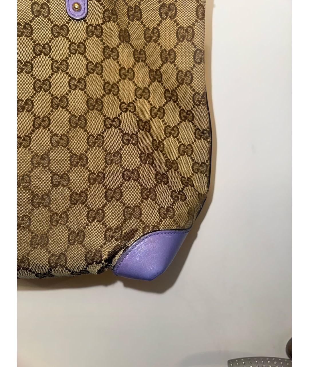 GUCCI Бежевая кожаная сумка тоут, фото 2