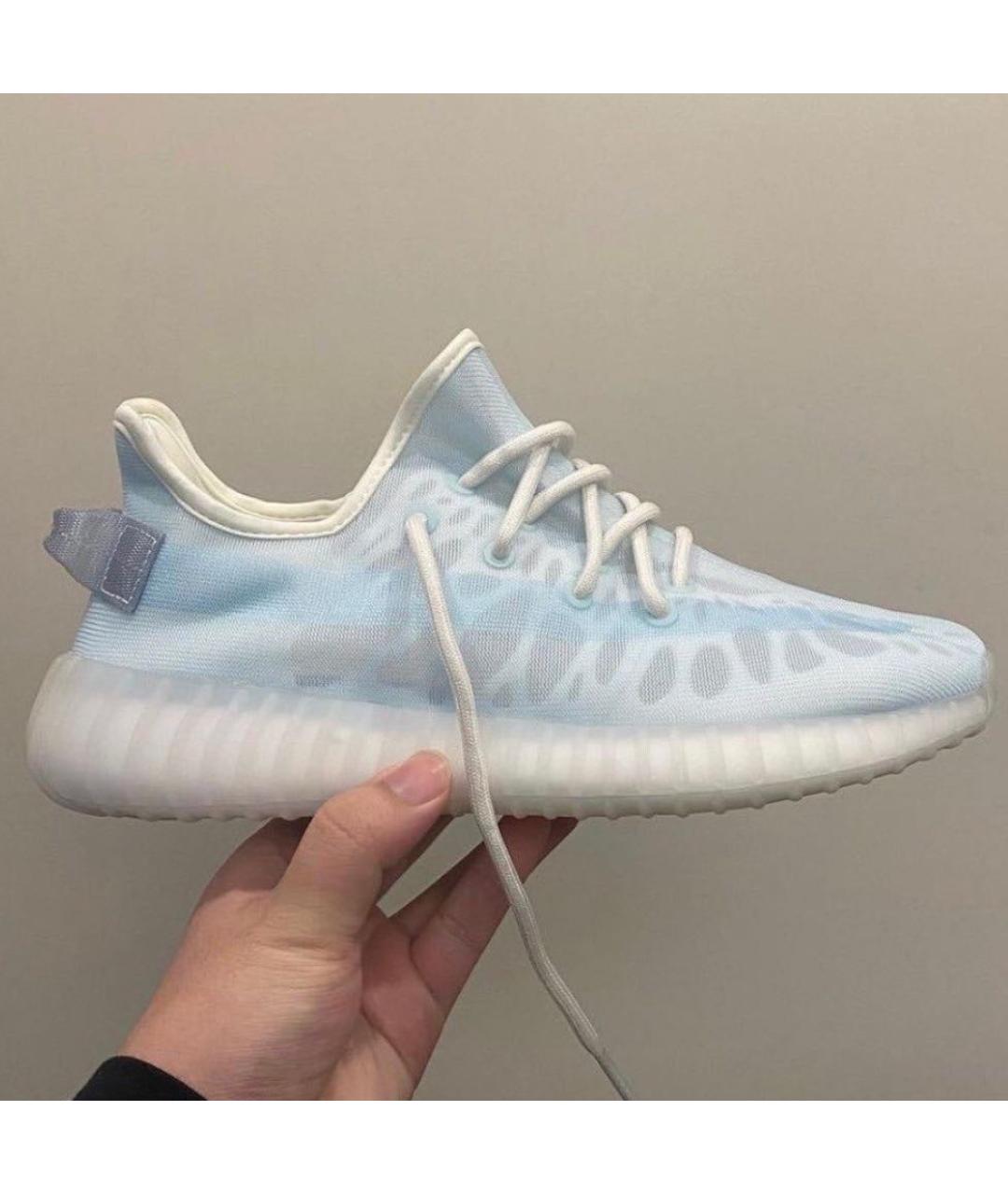 ADIDAS YEEZY Голубые низкие кроссовки / кеды, фото 3