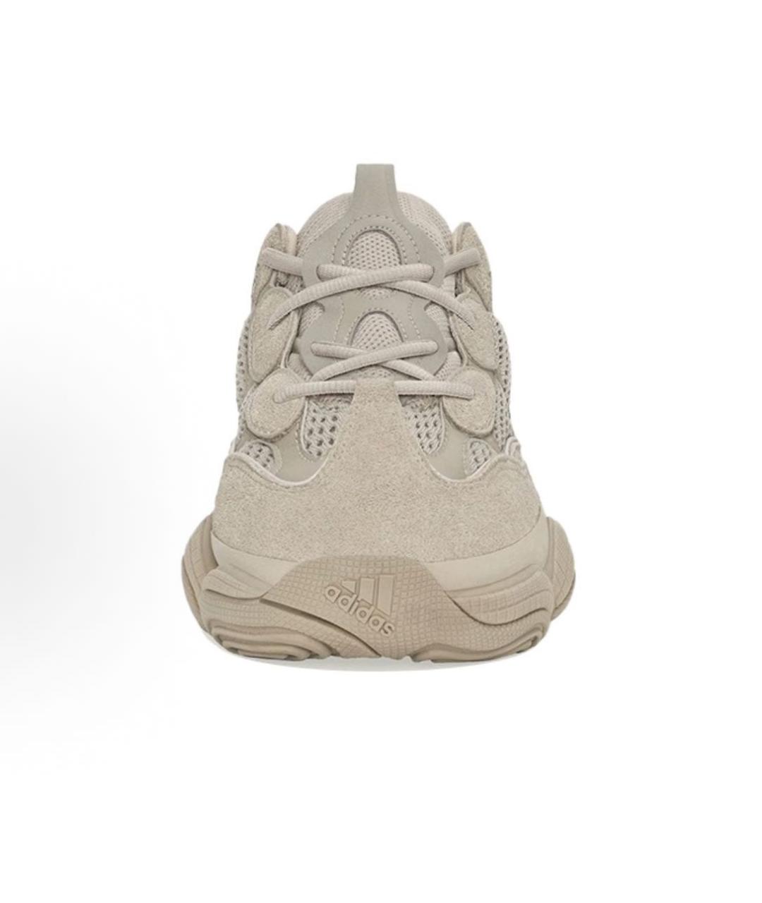 ADIDAS YEEZY Бежевые текстильные низкие кроссовки / кеды, фото 2